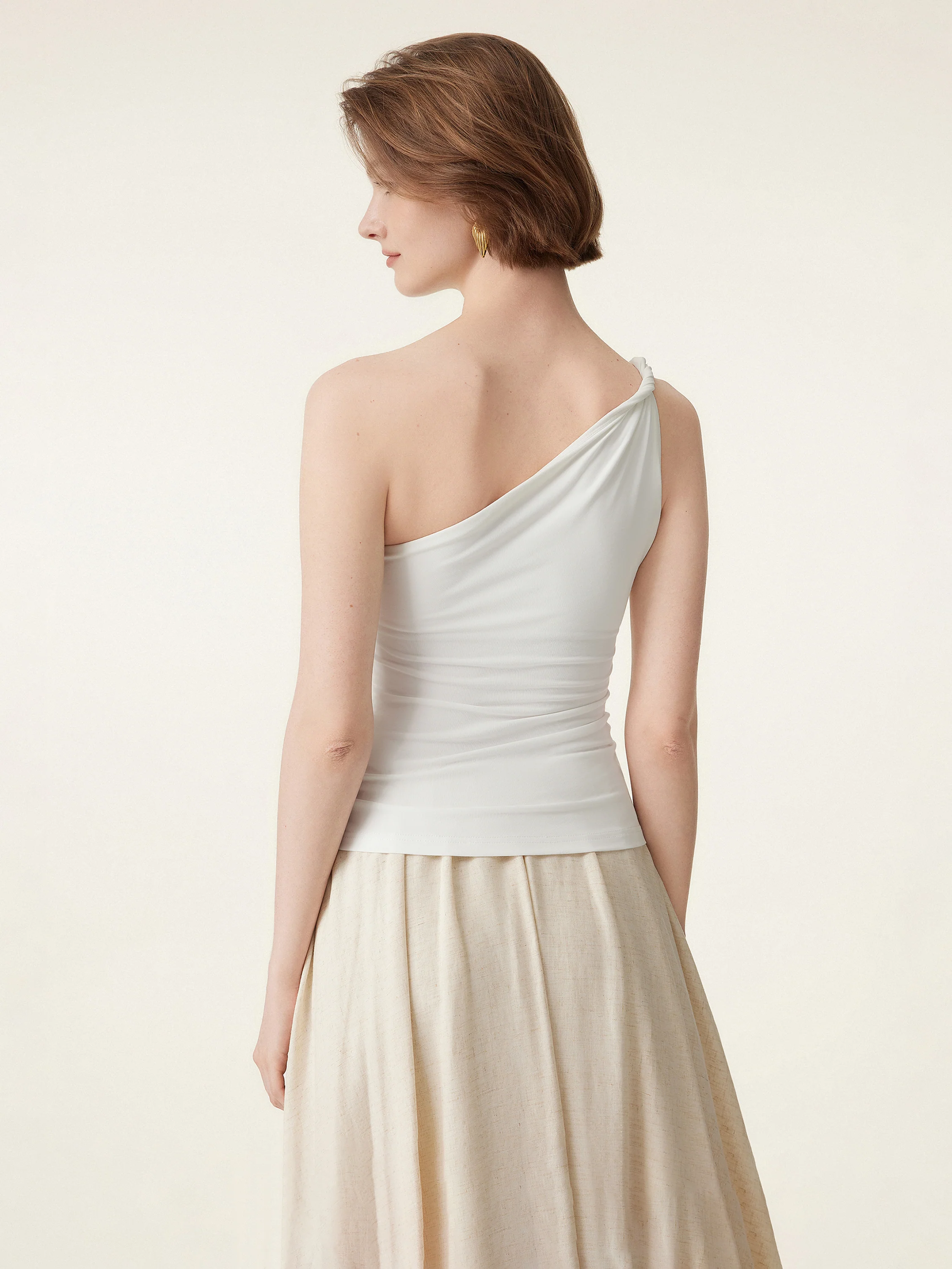 One Shoulder Twisted Bra Tank - Image 4