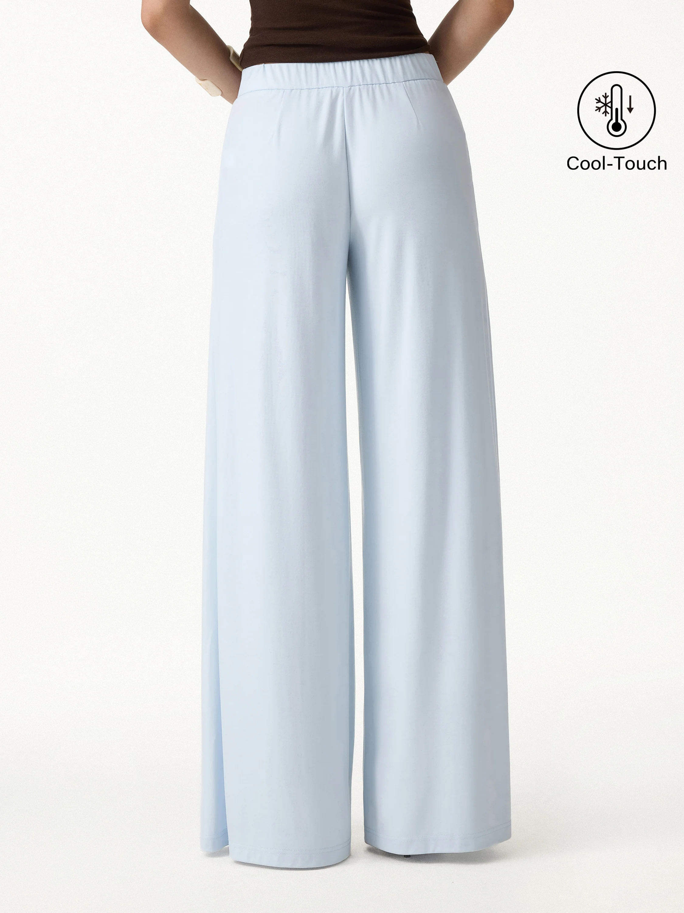 CoolTouch Ponte Mid Rise Wide Leg Pants with Pockets - Image 5