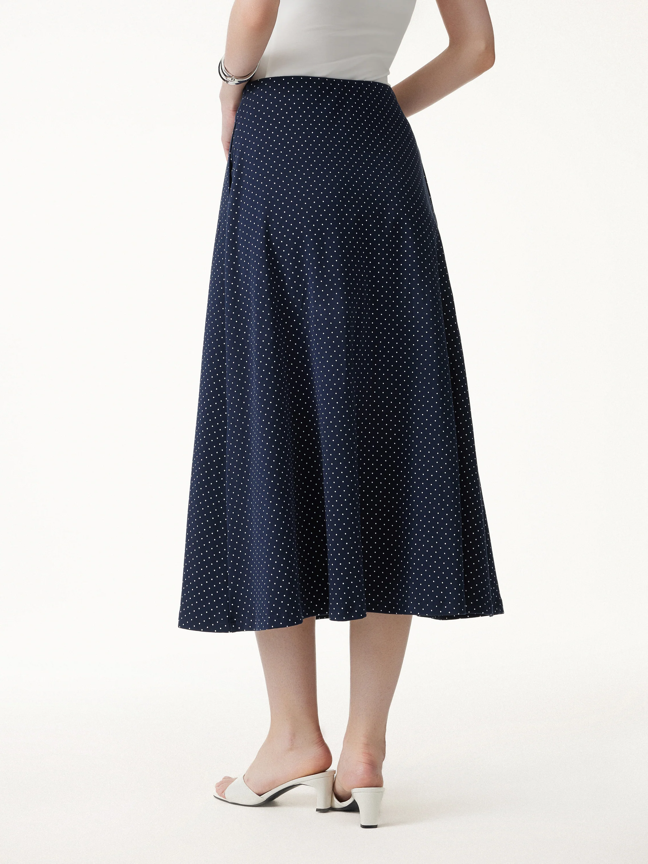 2Pcs Set Square Neck Bra Top & Midi Skirt with Pockets - Image 6