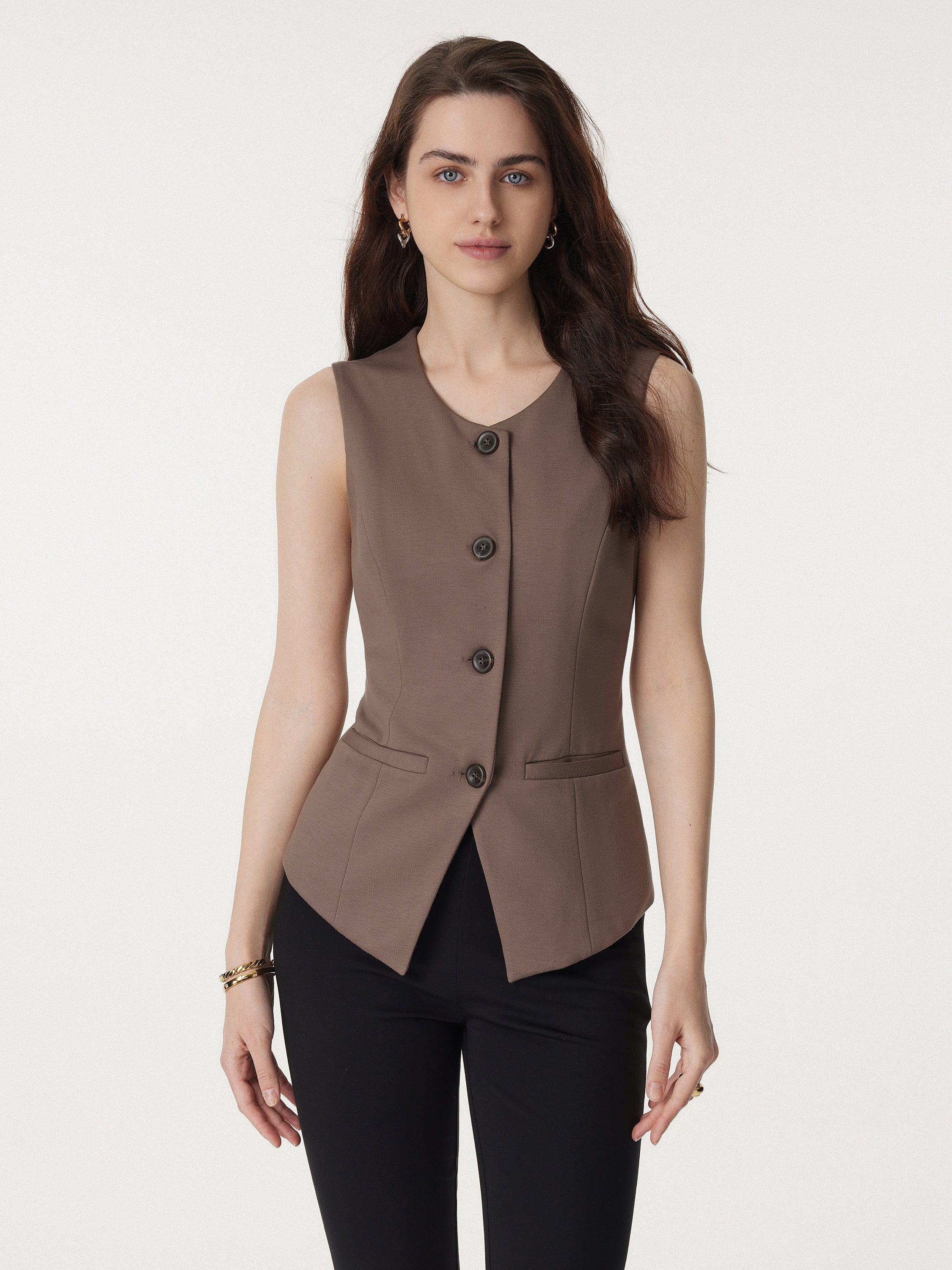 Office Staple Waistcoat with Pockets - Image 3