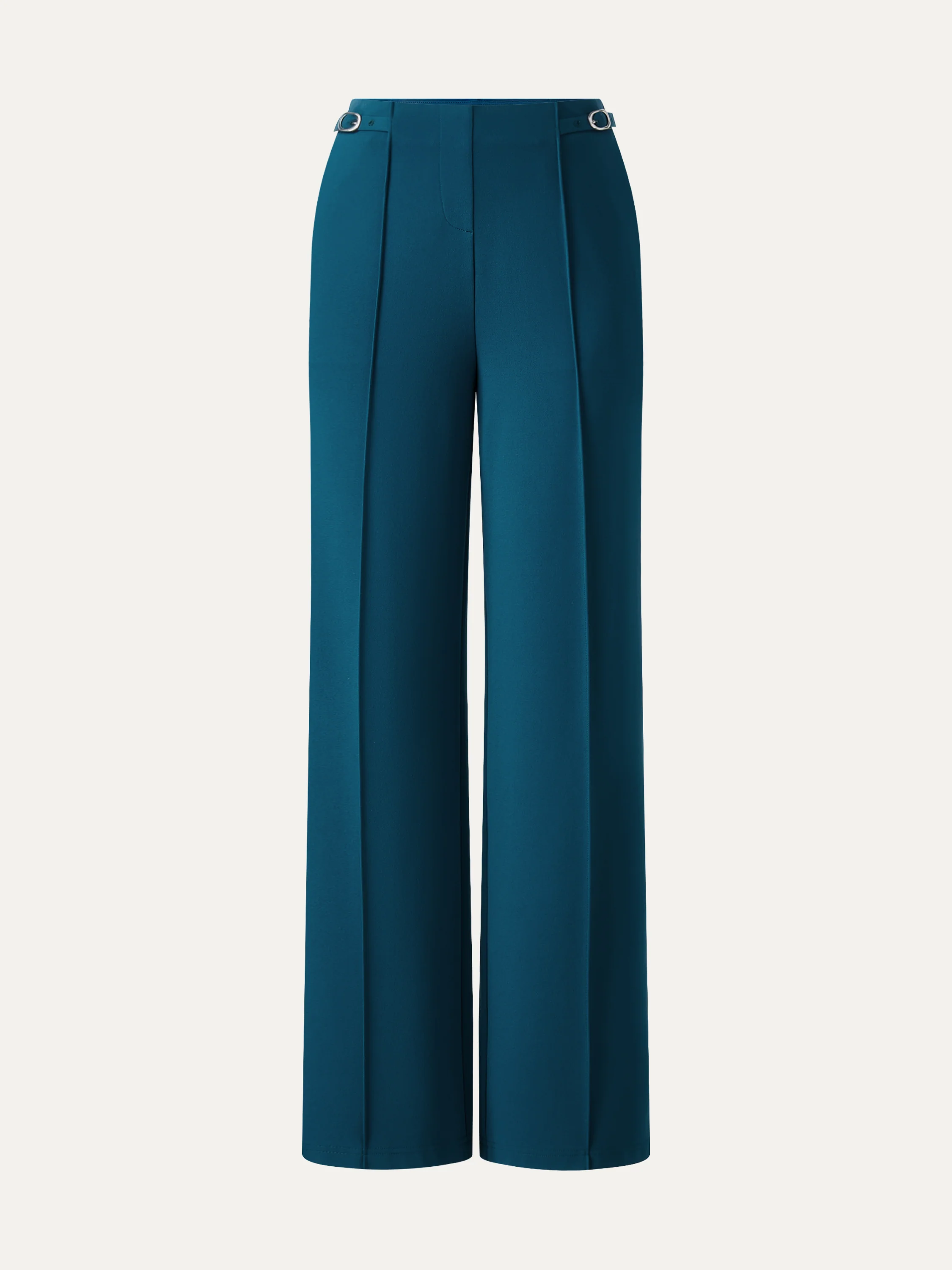 4-Way Stretch Drapey High Rise Wide Leg Ankled Pant - Image 6