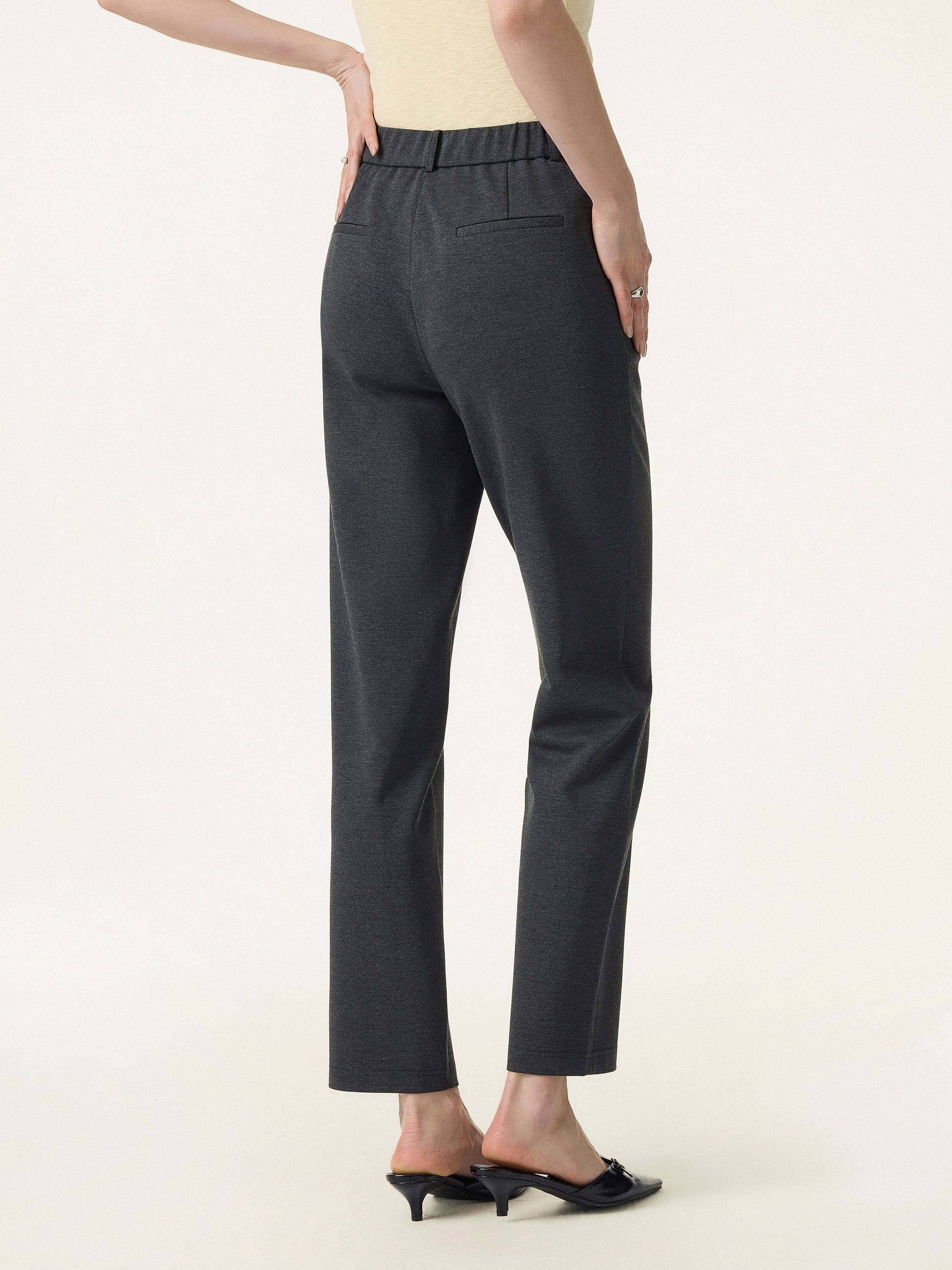 4-Way Stretch High Rise Tapered Leg Pant with Pockets - Image 4