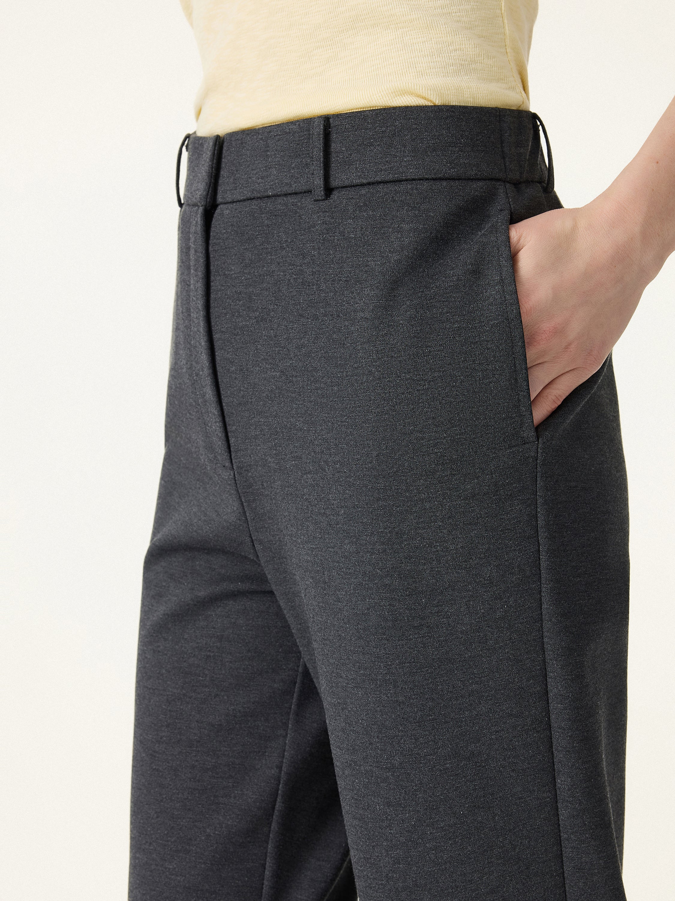 4-Way Stretch High Rise Tapered Leg Pant with Pockets - Image 5