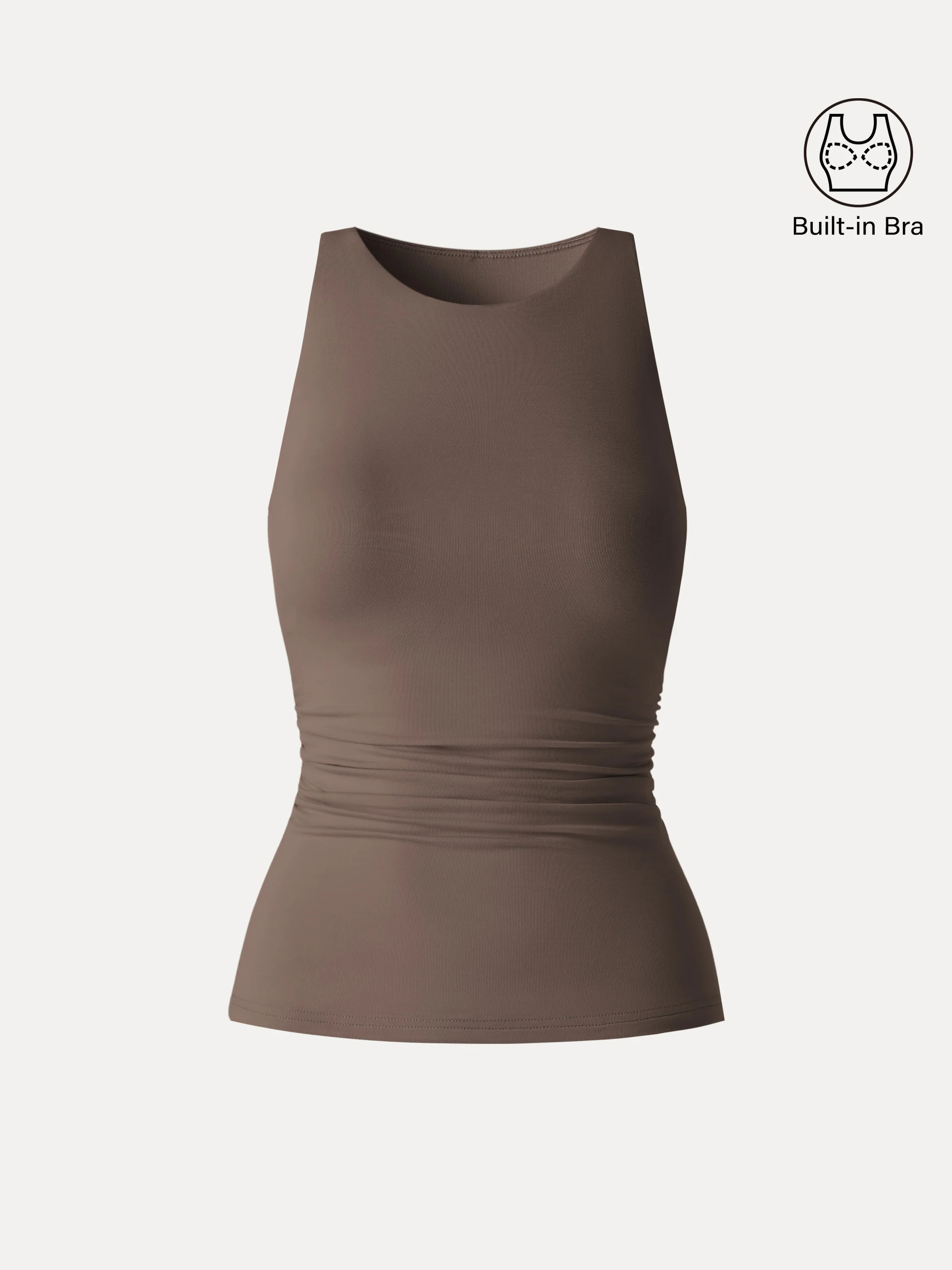 Back Smoothing Ruched Sleeveless Bandless Bra Top - Image 10