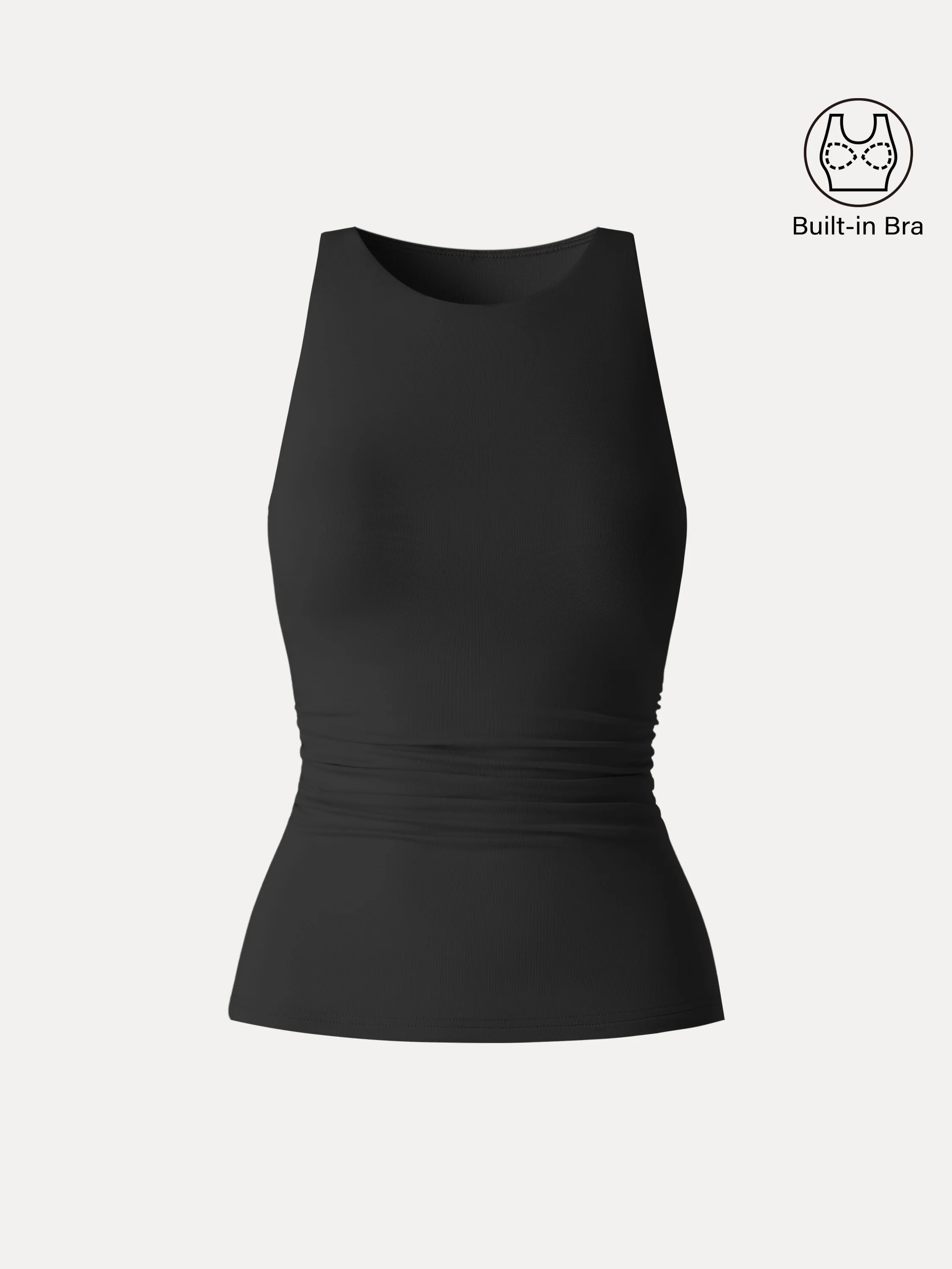 Back Smoothing Ruched Sleeveless Bandless Bra Top - Image 11