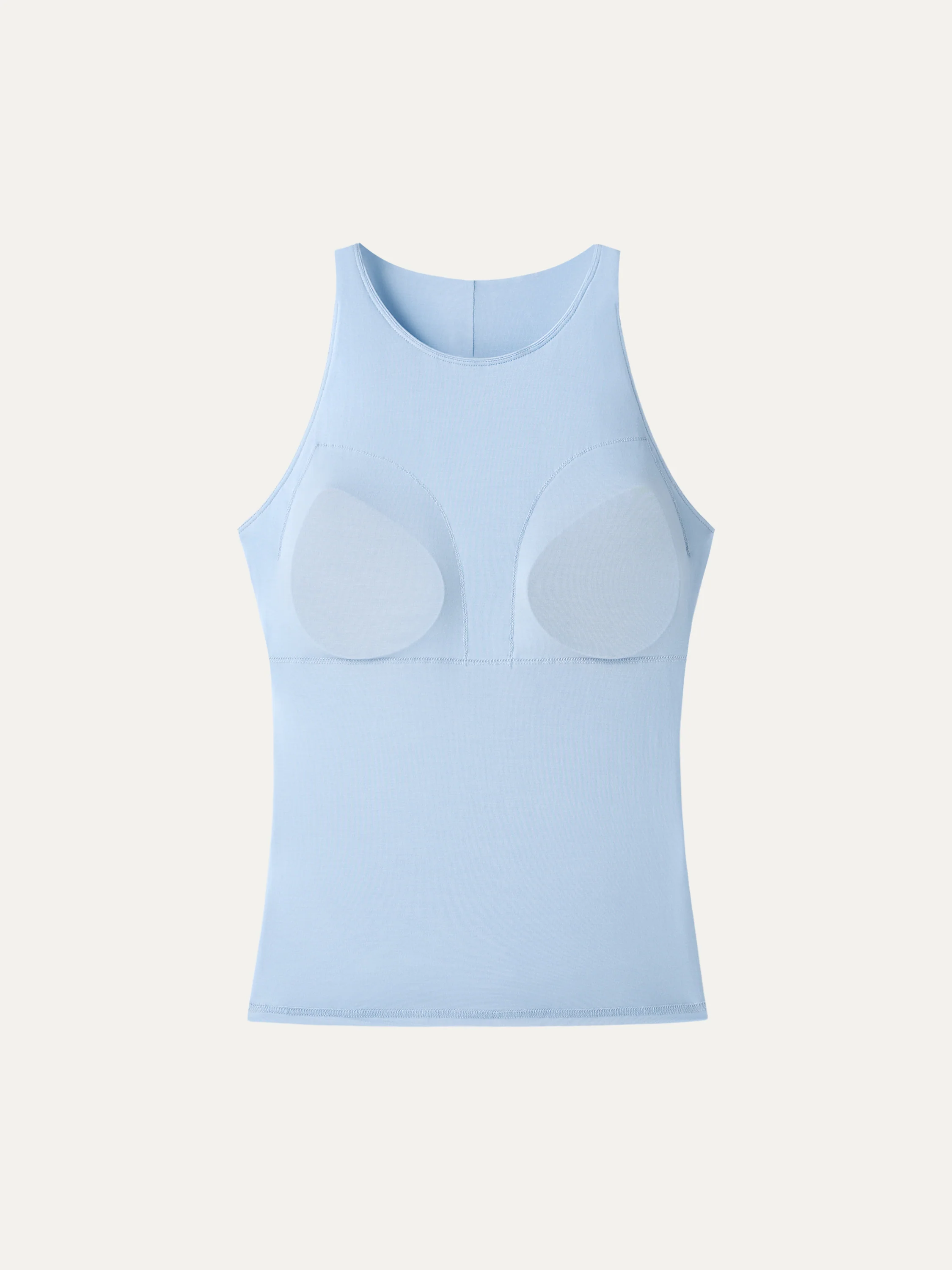 Back Smoothing Ruched Sleeveless Bandless Bra Top - Image 6