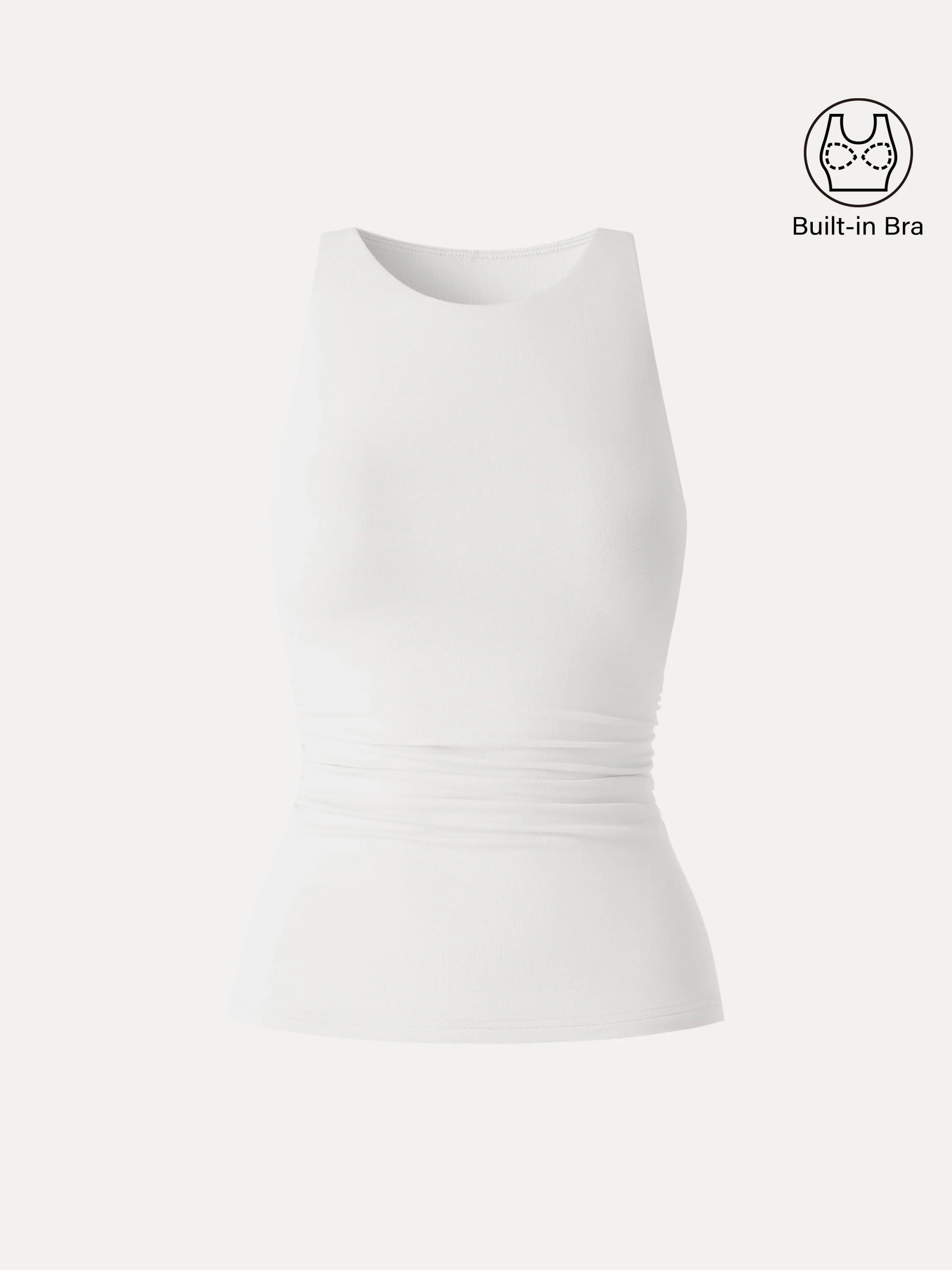 Back Smoothing Ruched Sleeveless Bandless Bra Top - Image 8