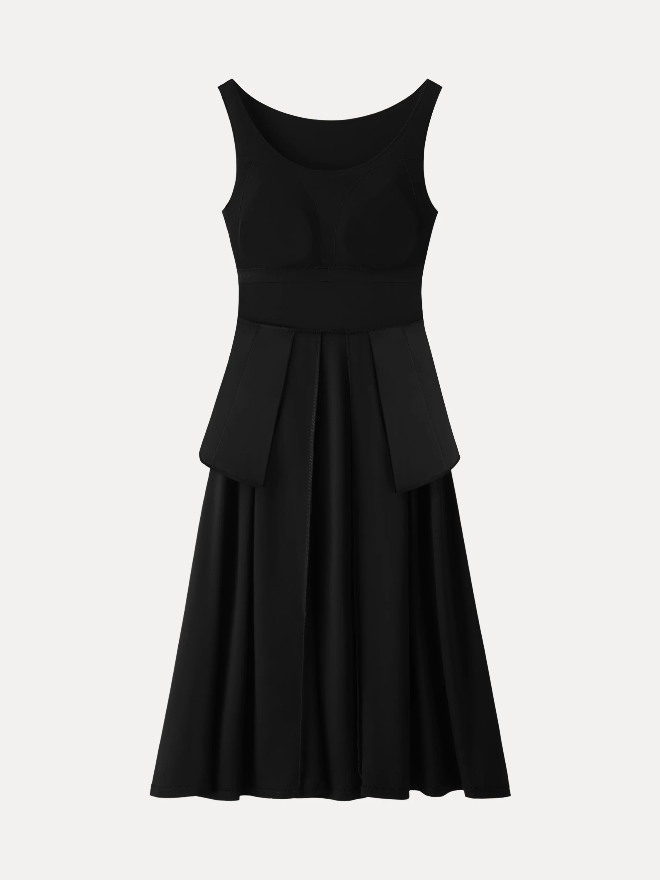 Balletic Scoop Neck Midi Bra Dress with Pockets - Image 6
