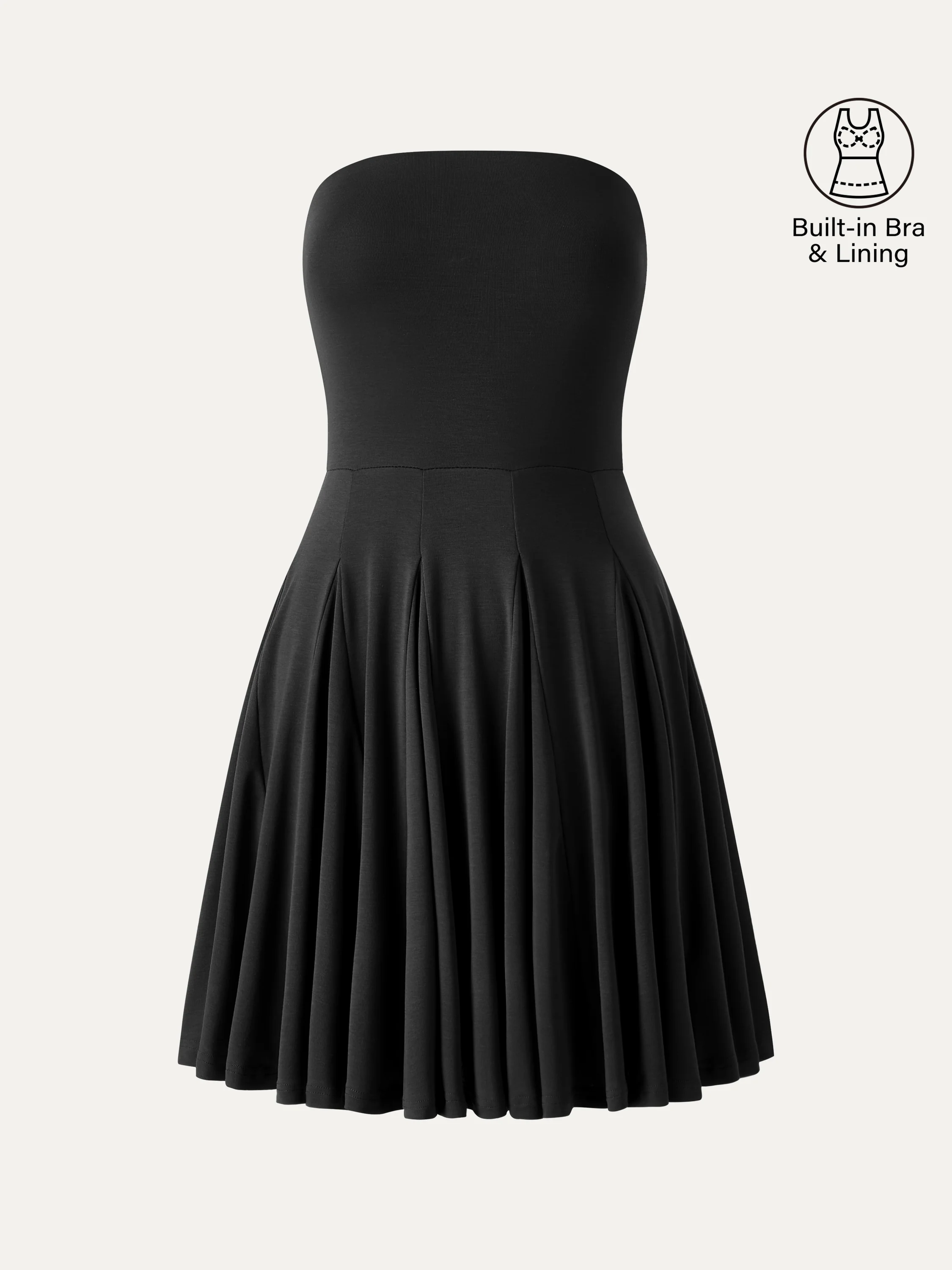 Bandeau Godet Circle Flare Mini Bra Dress - Image 11