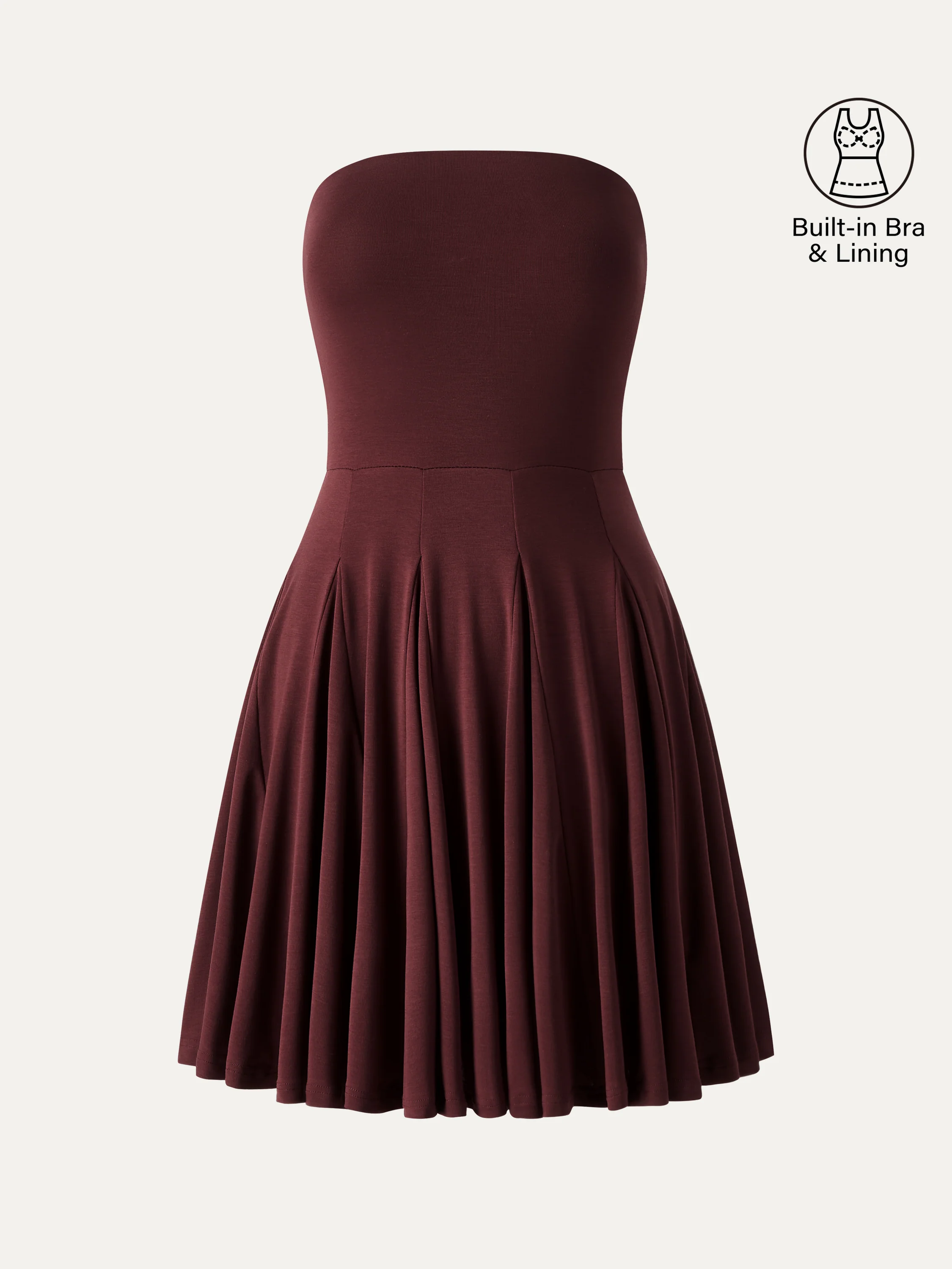 Bandeau Godet Circle Flare Mini Bra Dress - Image 7