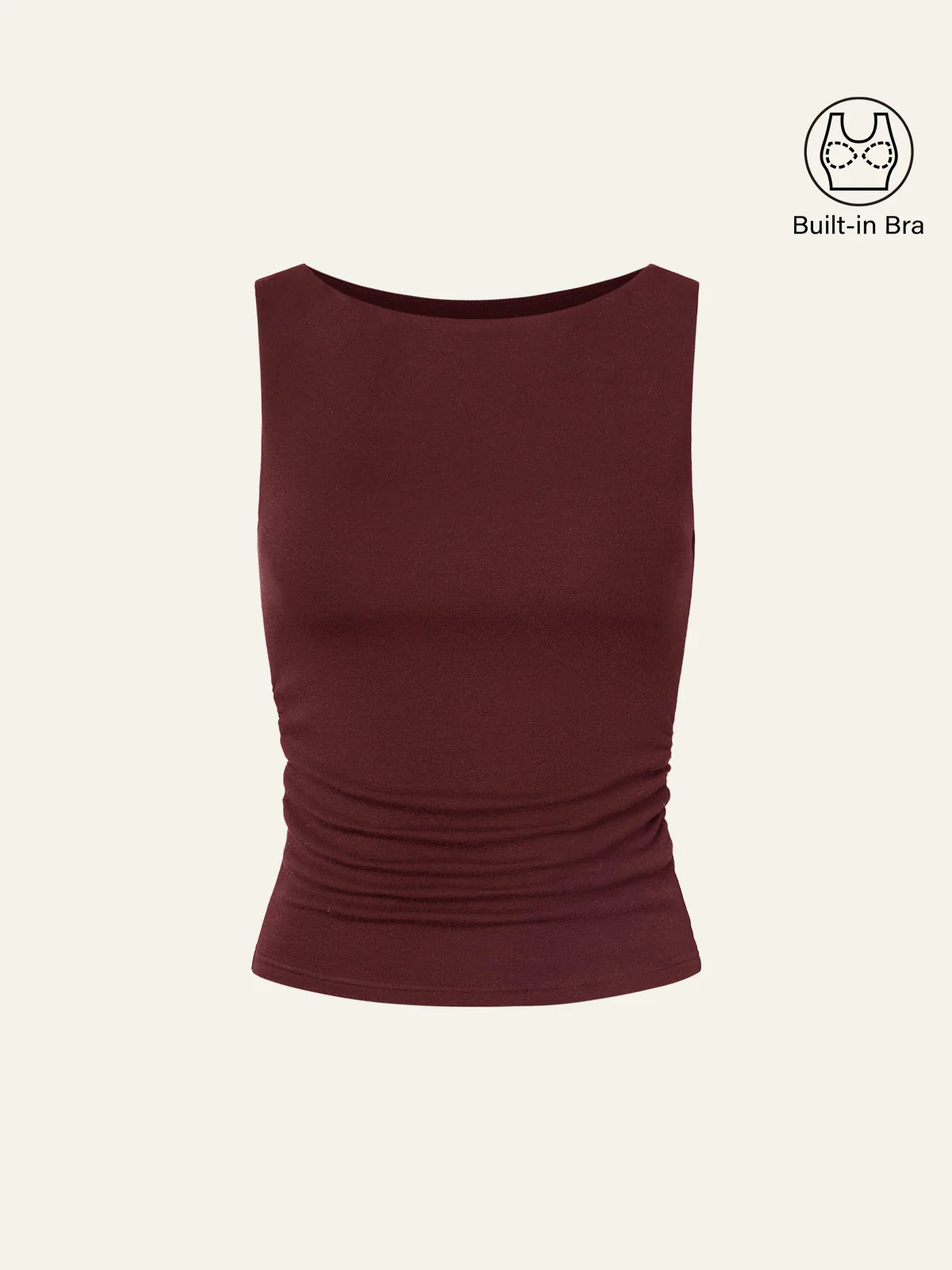 Boat Neck Bra Tank Top - Image 8