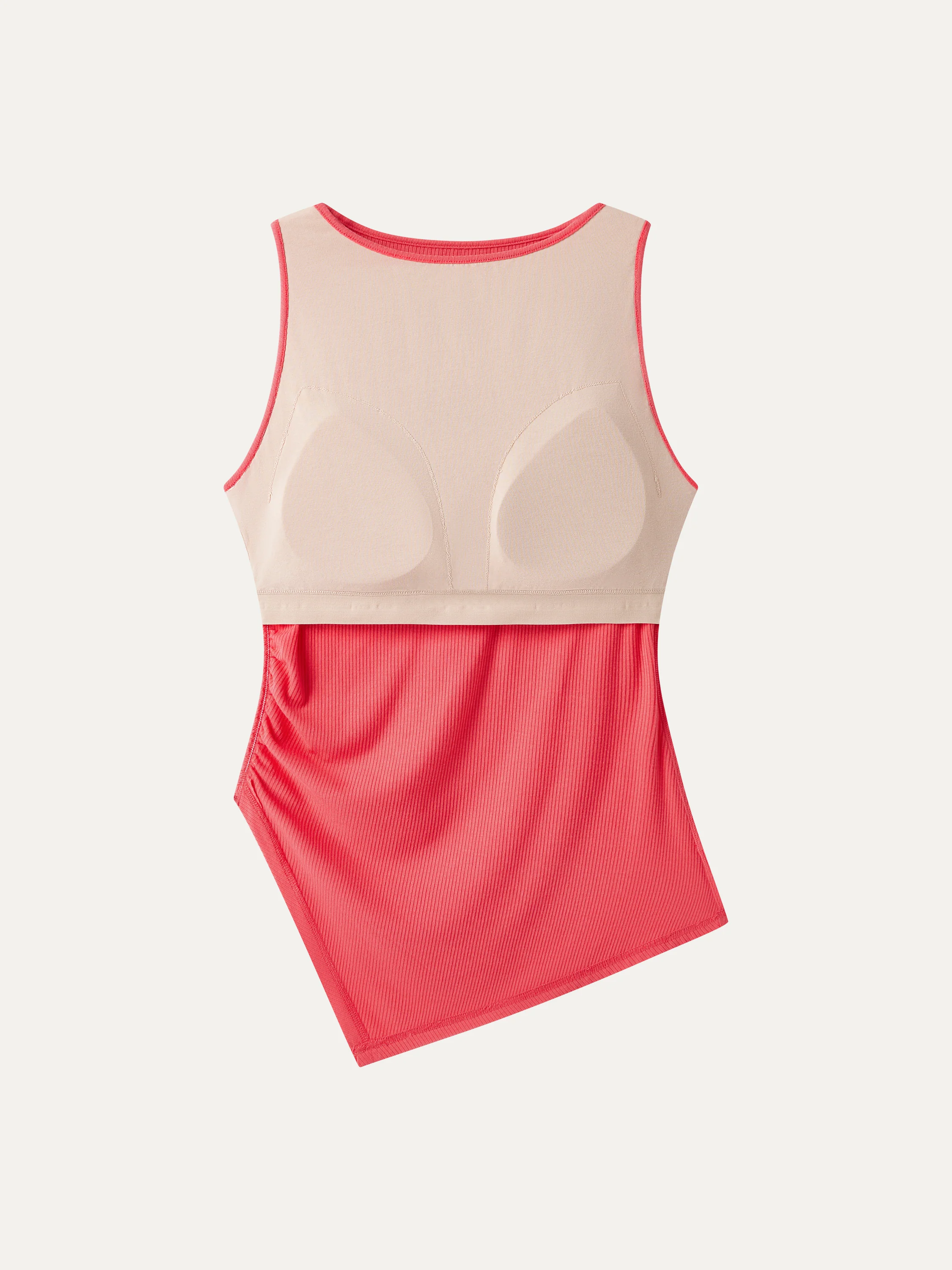 Boatneck Ruched Asymmetrical Bra Top - Image 6