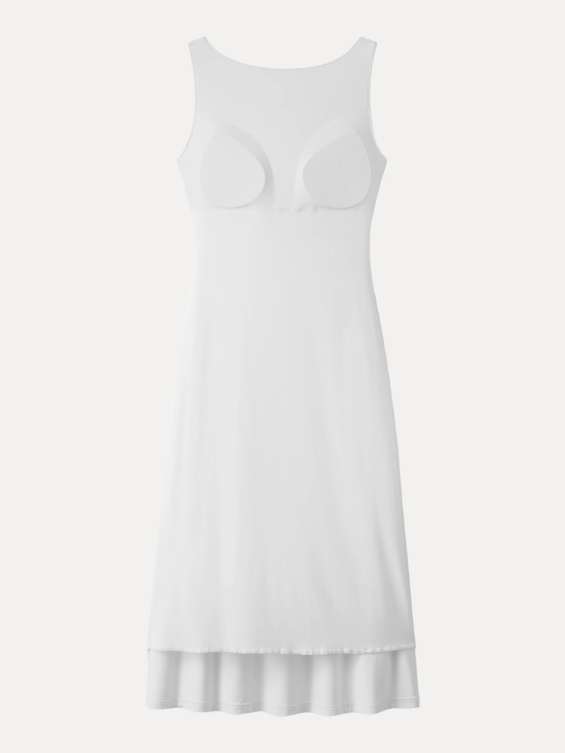 Classy Boatneck Open Back Bandless Midi Bra Dress - Image 5
