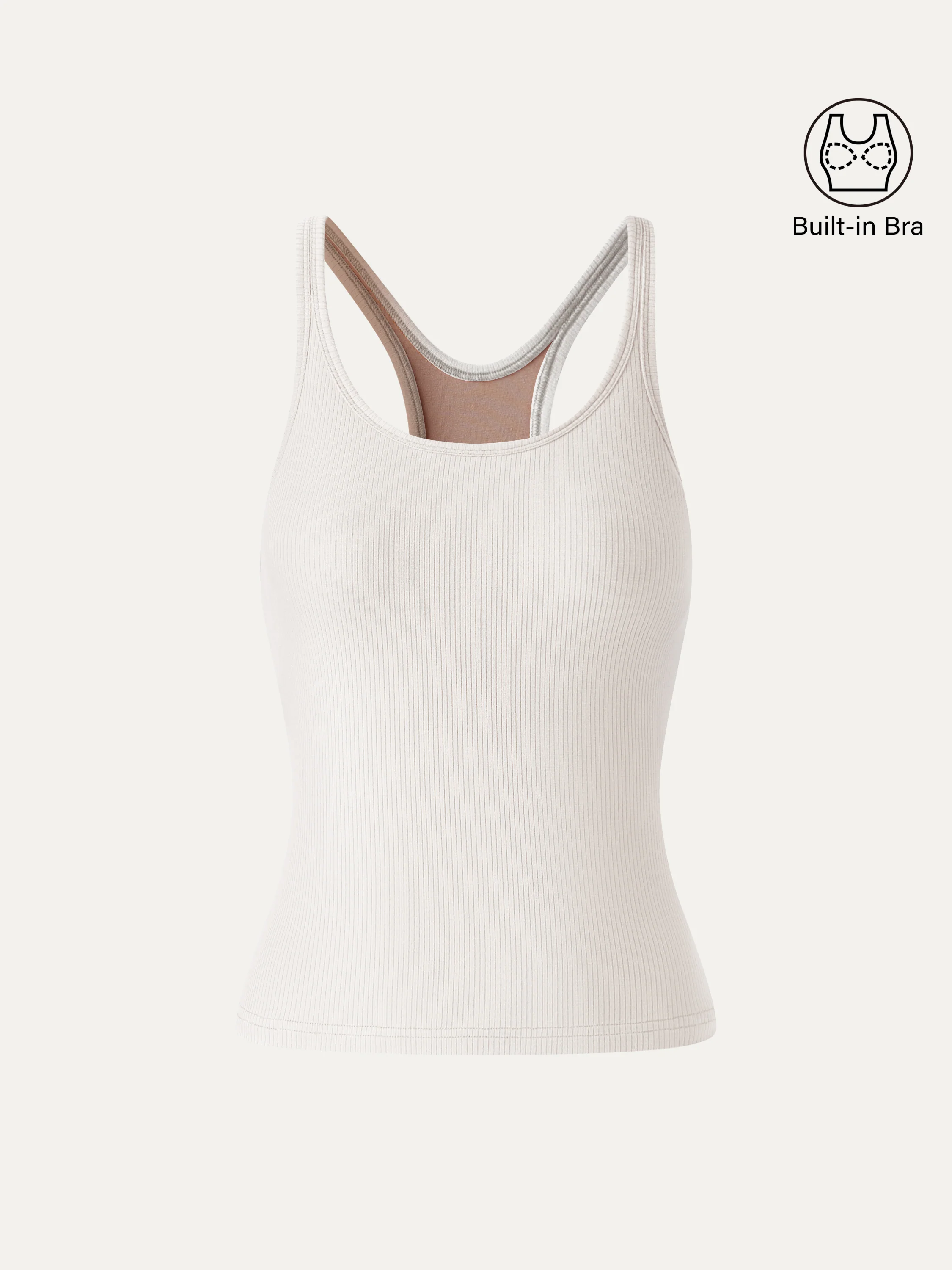 Cool-Touch Ribbed Scoop Neck Racer Back Bra Tank - Image 8