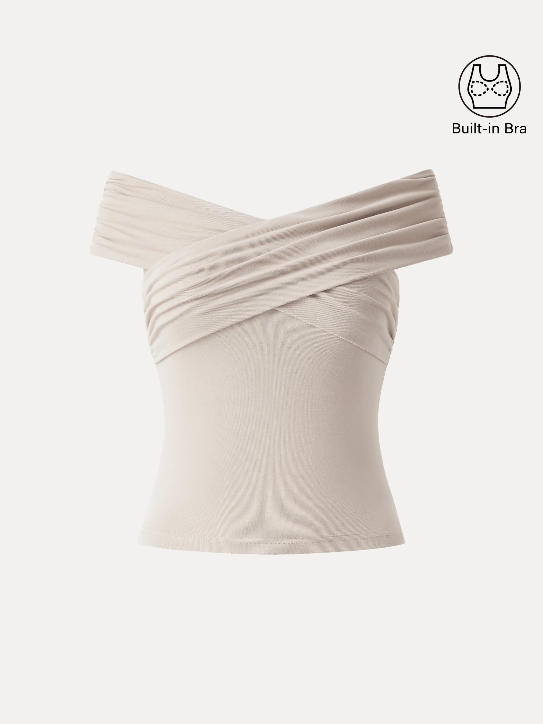 Criss Cross Off Shoulder New Airy Bra Top - Image 10
