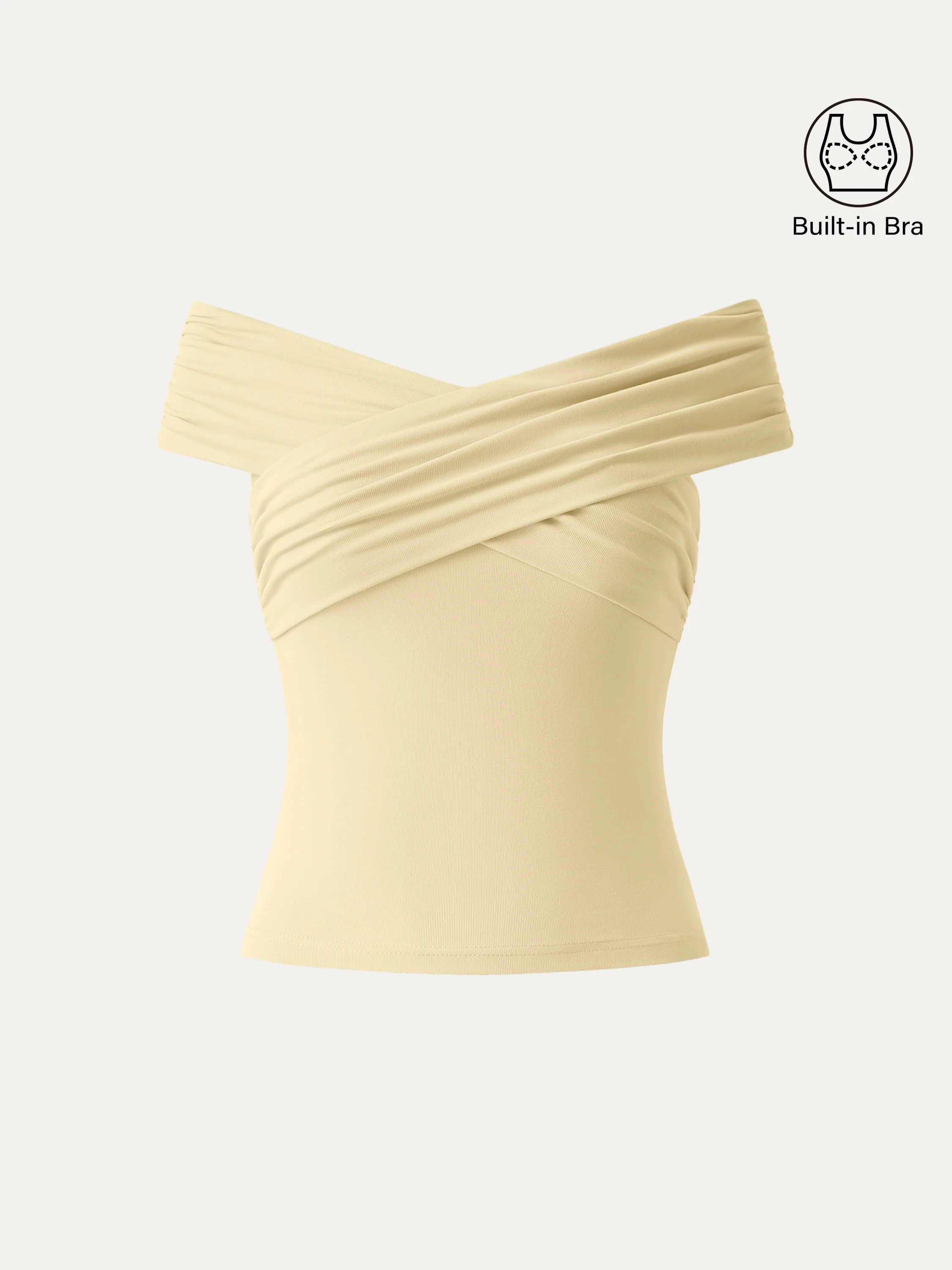 Criss Cross Off Shoulder New Airy Bra Top - Image 13