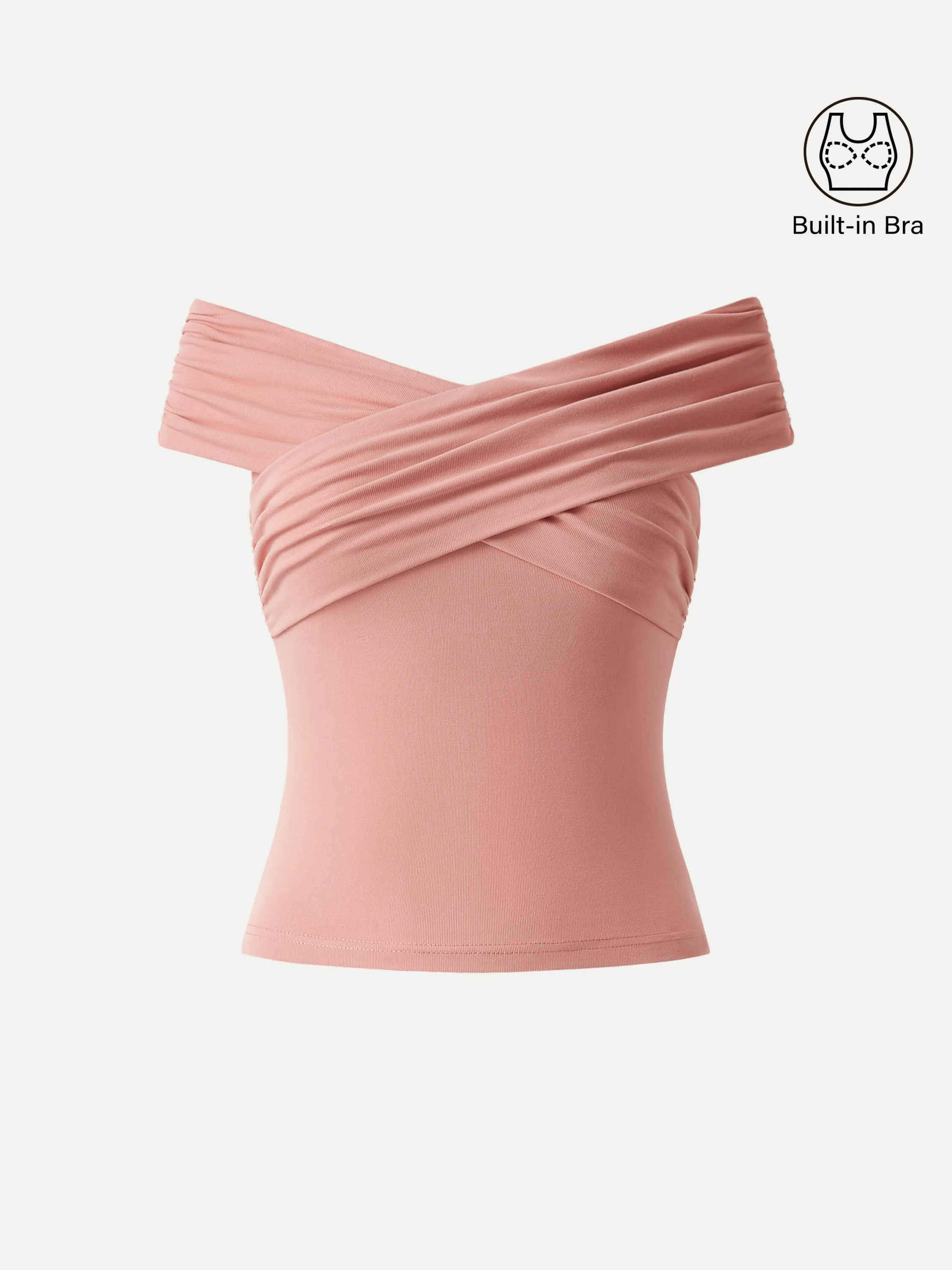 Criss Cross Off Shoulder New Airy Bra Top - Image 14