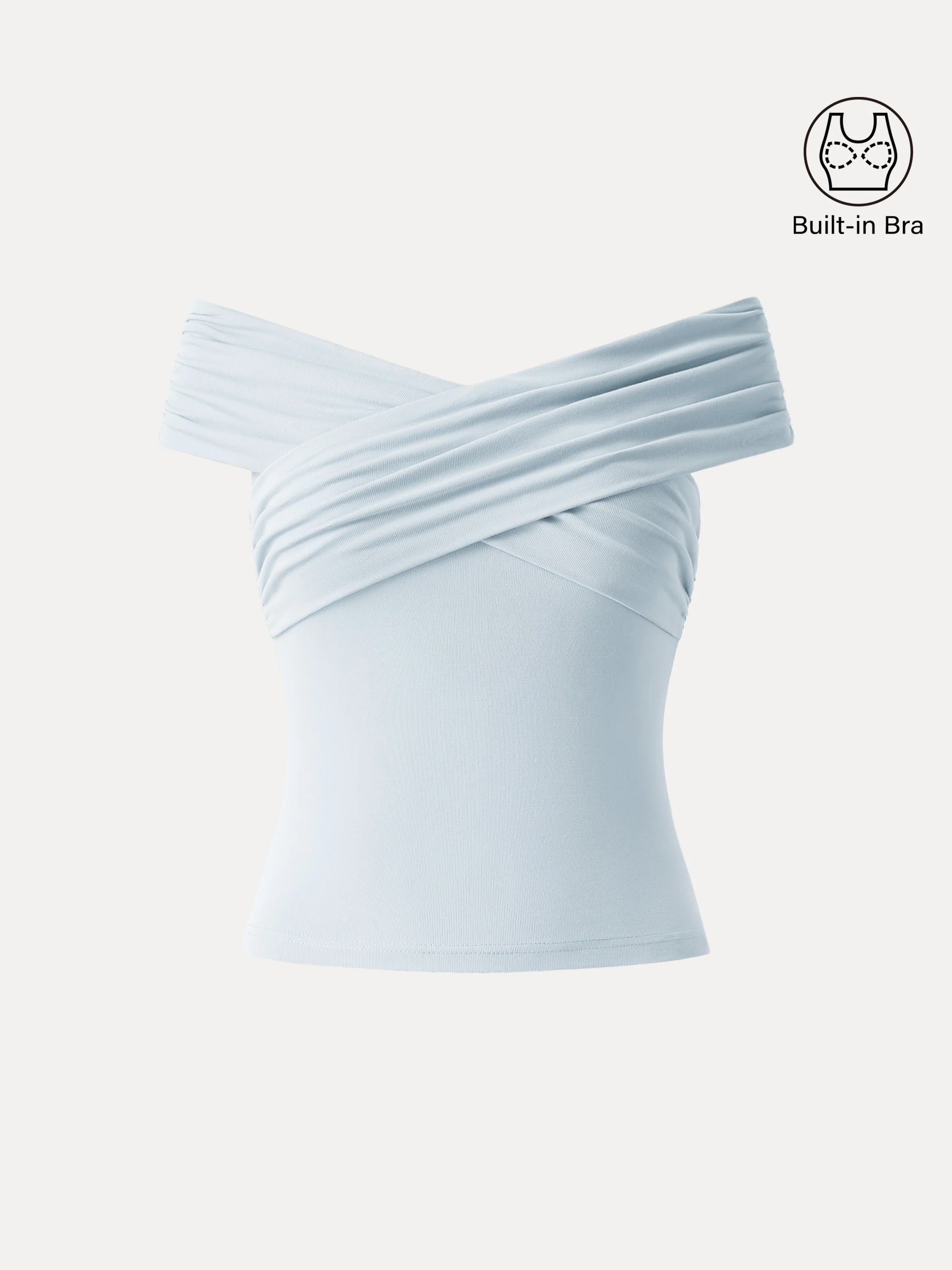 Criss Cross Off Shoulder New Airy Bra Top - Image 9