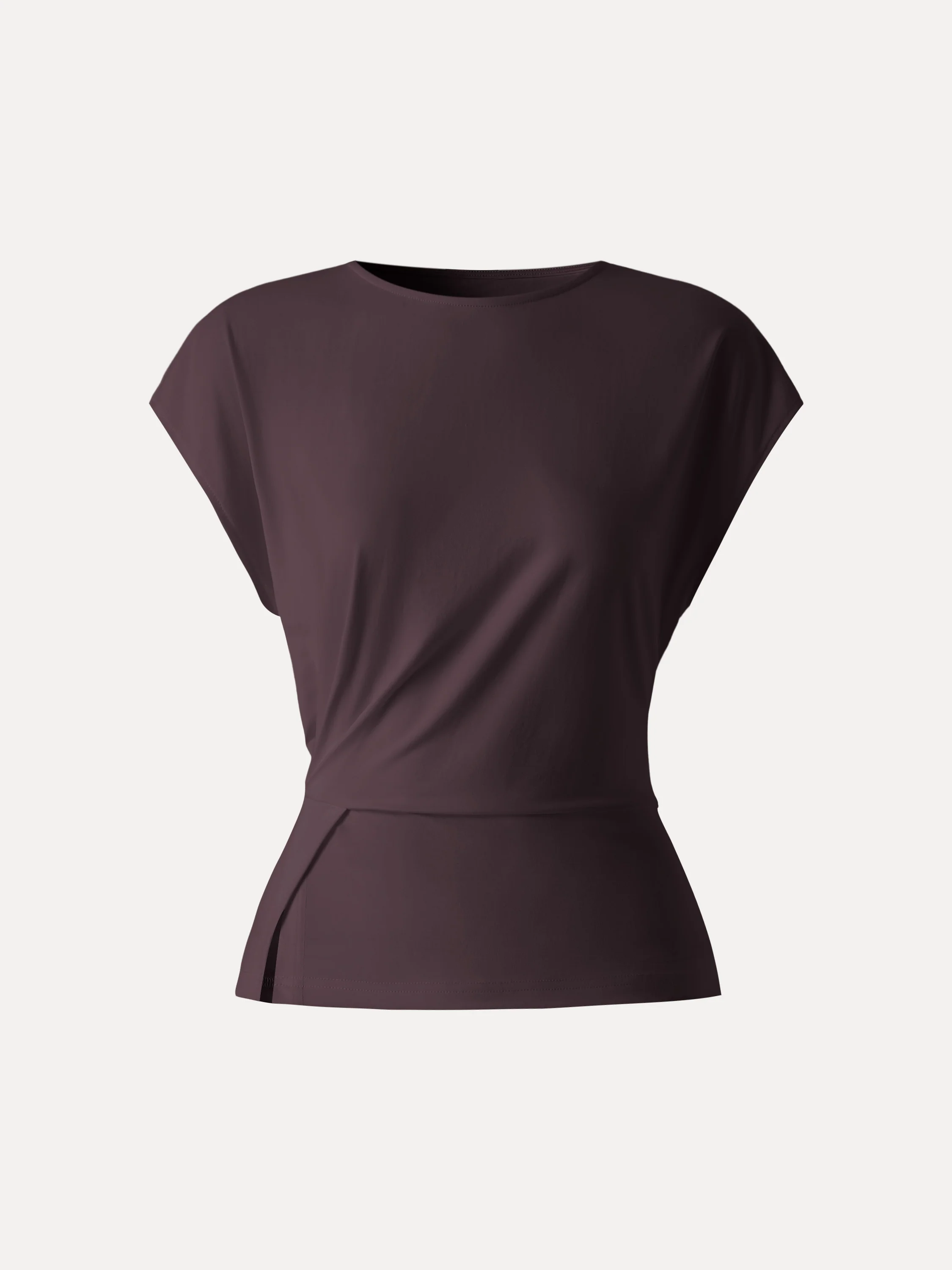 Cooling Ponte Relaxed Round Neck Tucked Top - Image 13