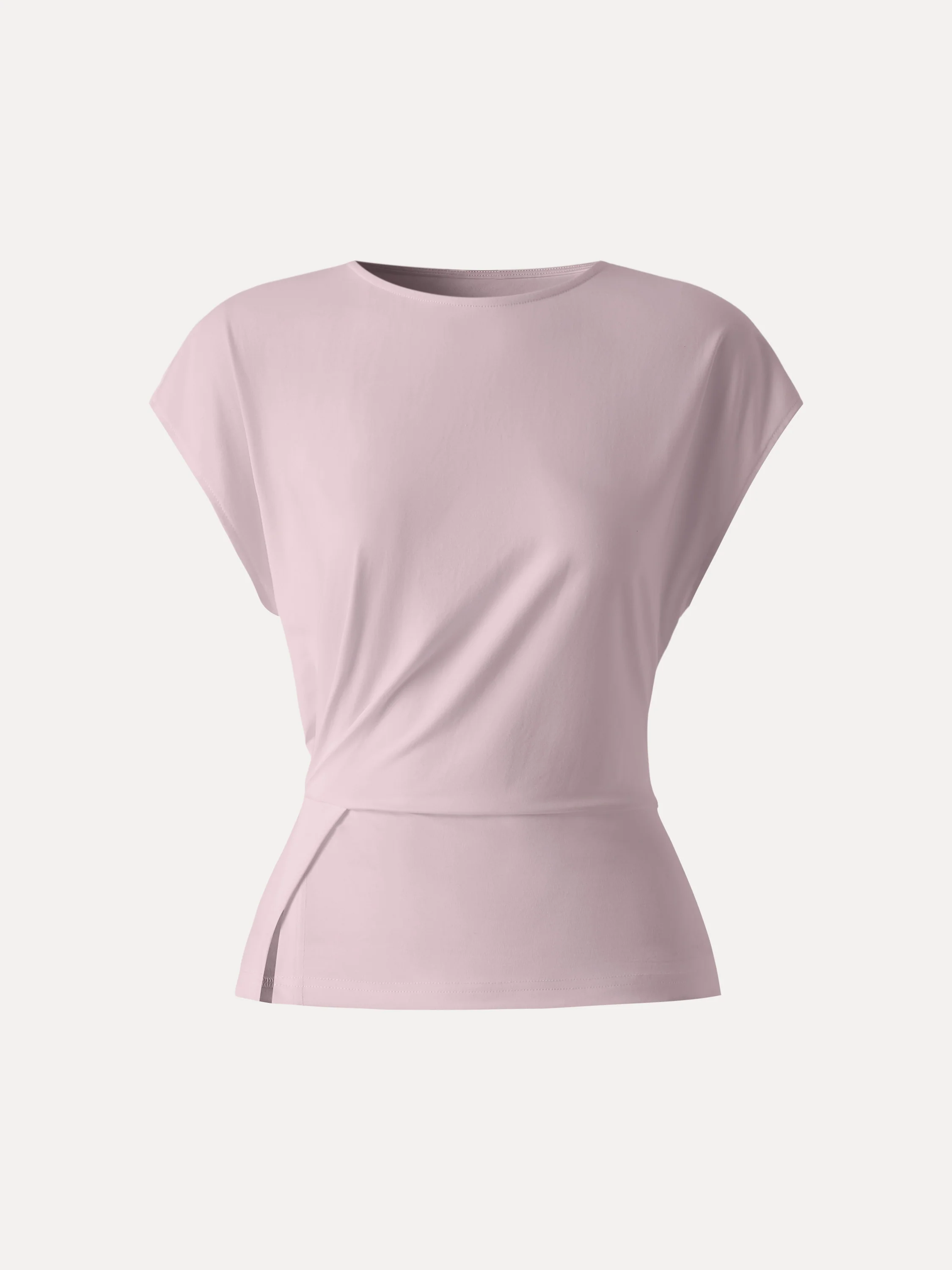 Cooling Ponte Relaxed Round Neck Tucked Top - Image 8