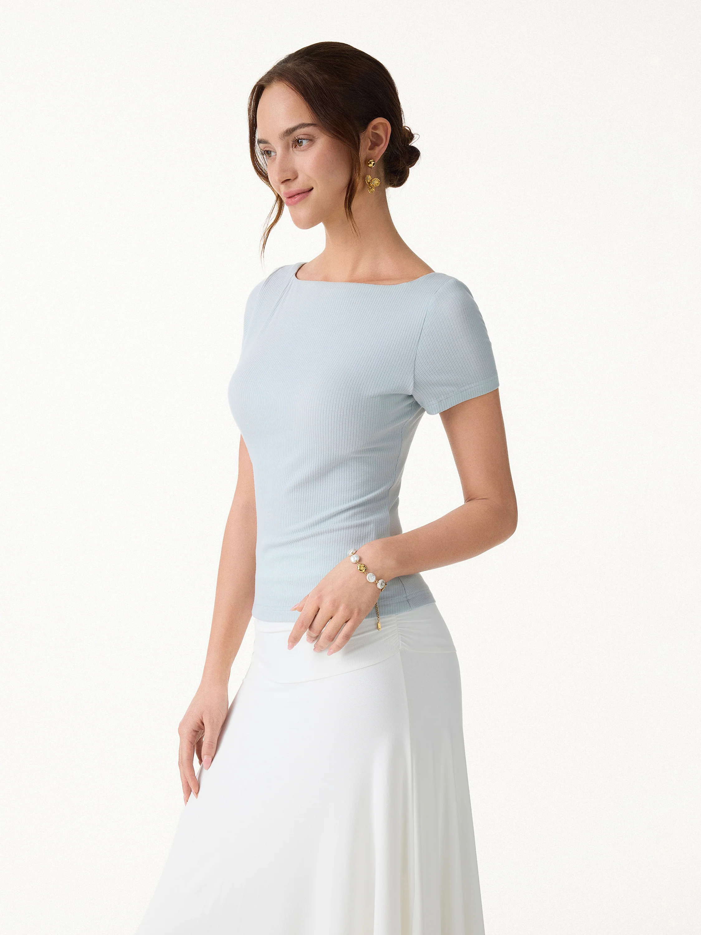Cooling Ribbed Open Back Summer Bra Top - Image 4