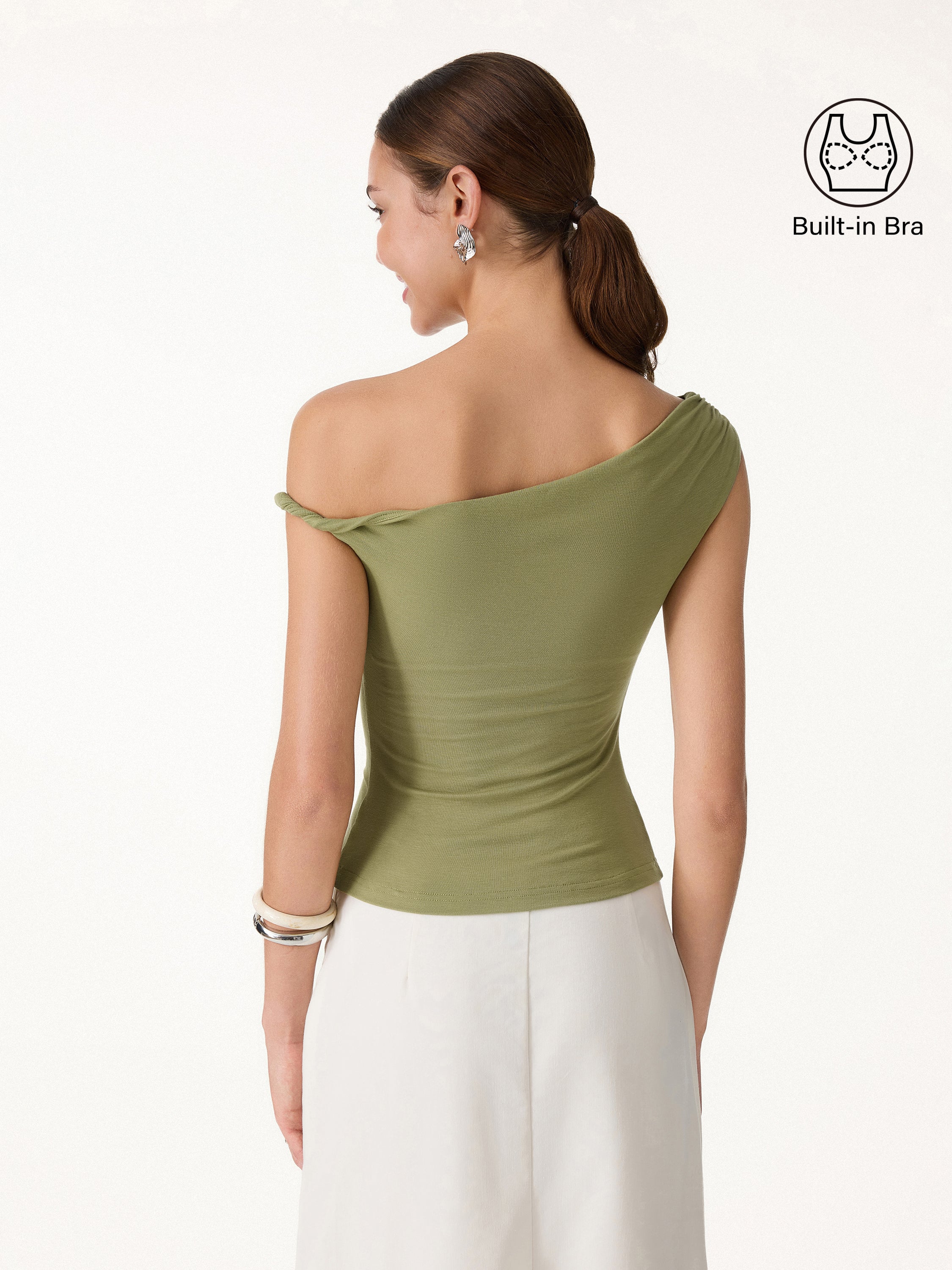 CoolTouch Asymmetrical Shoulder Bra Top - Image 5