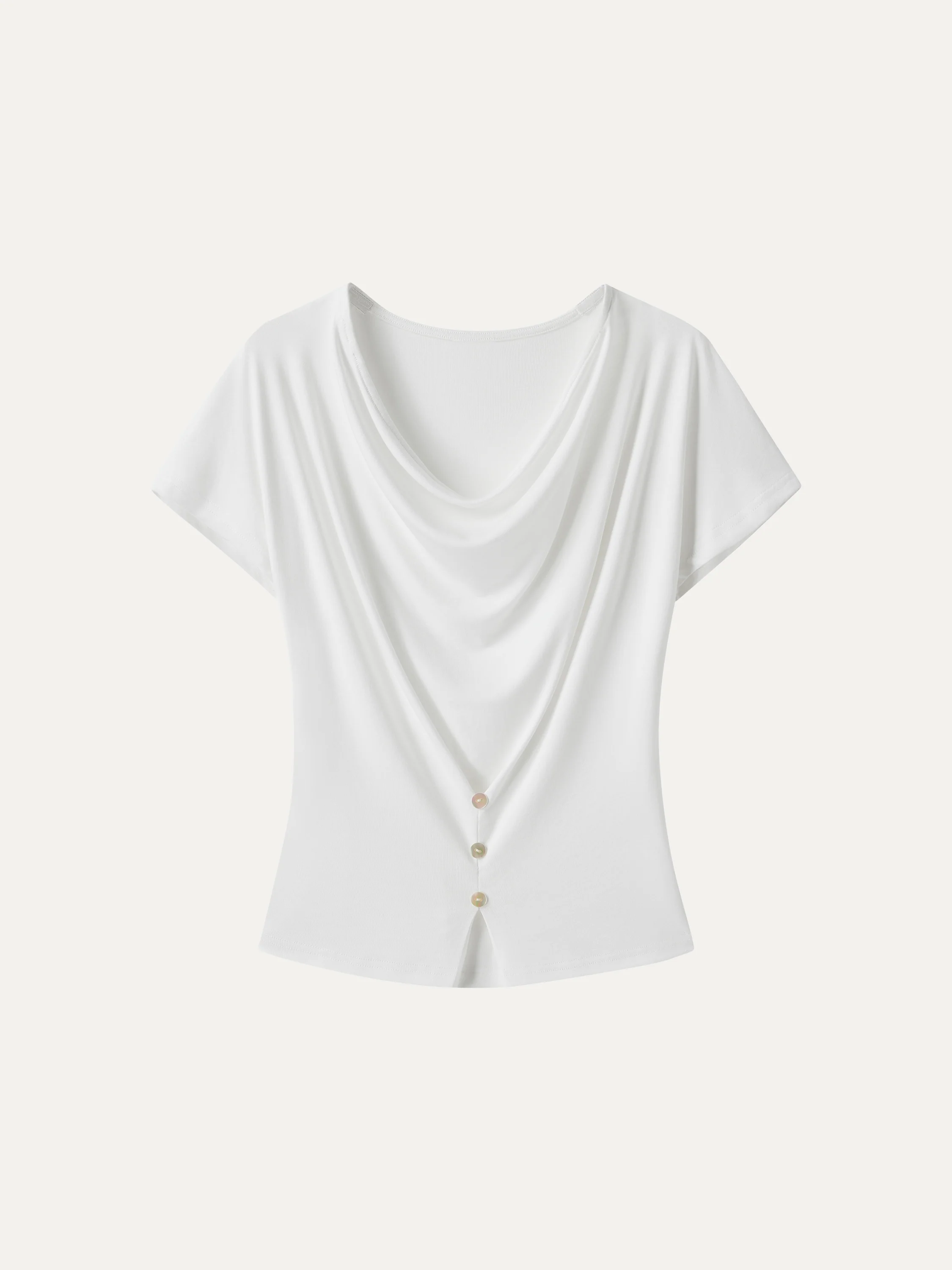 CoolTouch Cowl Neck Cap Sleeve Top - Image 6