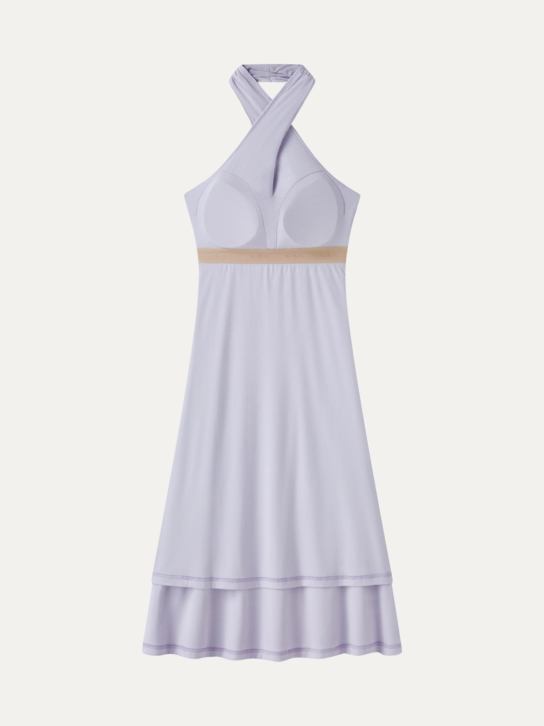 CoolTouch Criss-Cross Halter Open-Back Midi Bra Dress - Image 5