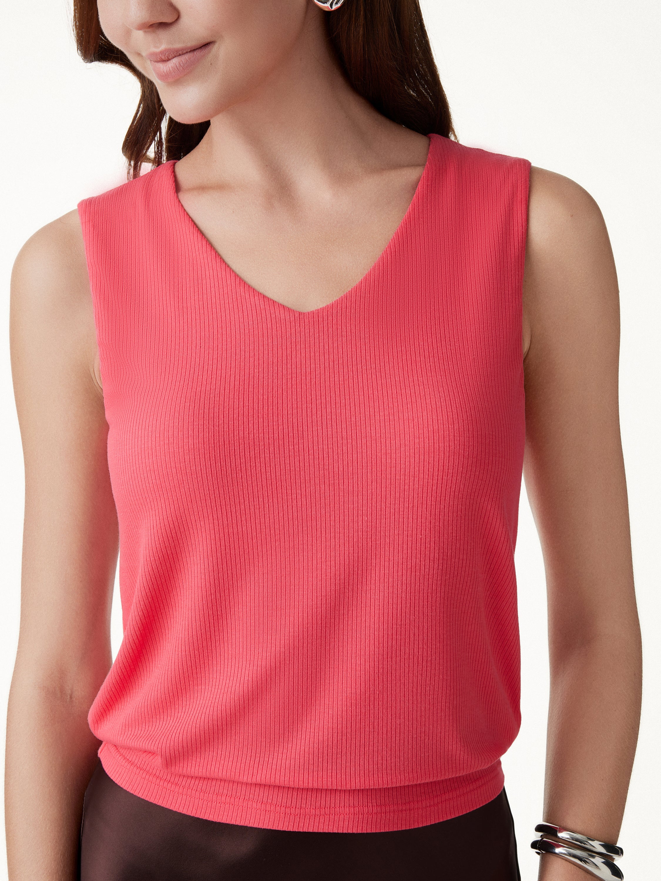 CoolTouch Ease V-Neck Wide Shoulder Bra Tank - Image 5