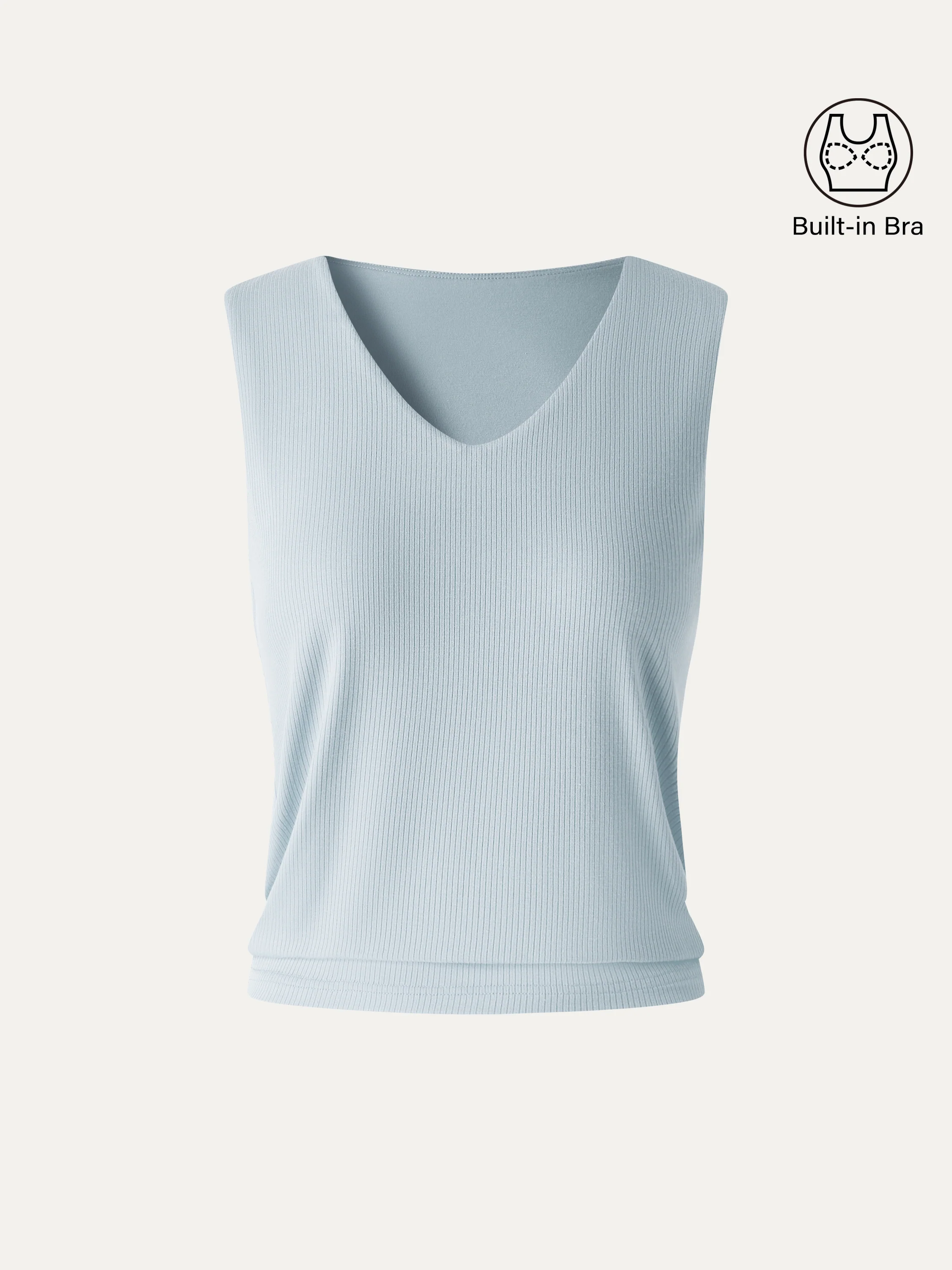 CoolTouch Ease V-Neck Wide Shoulder Bra Tank - Image 9