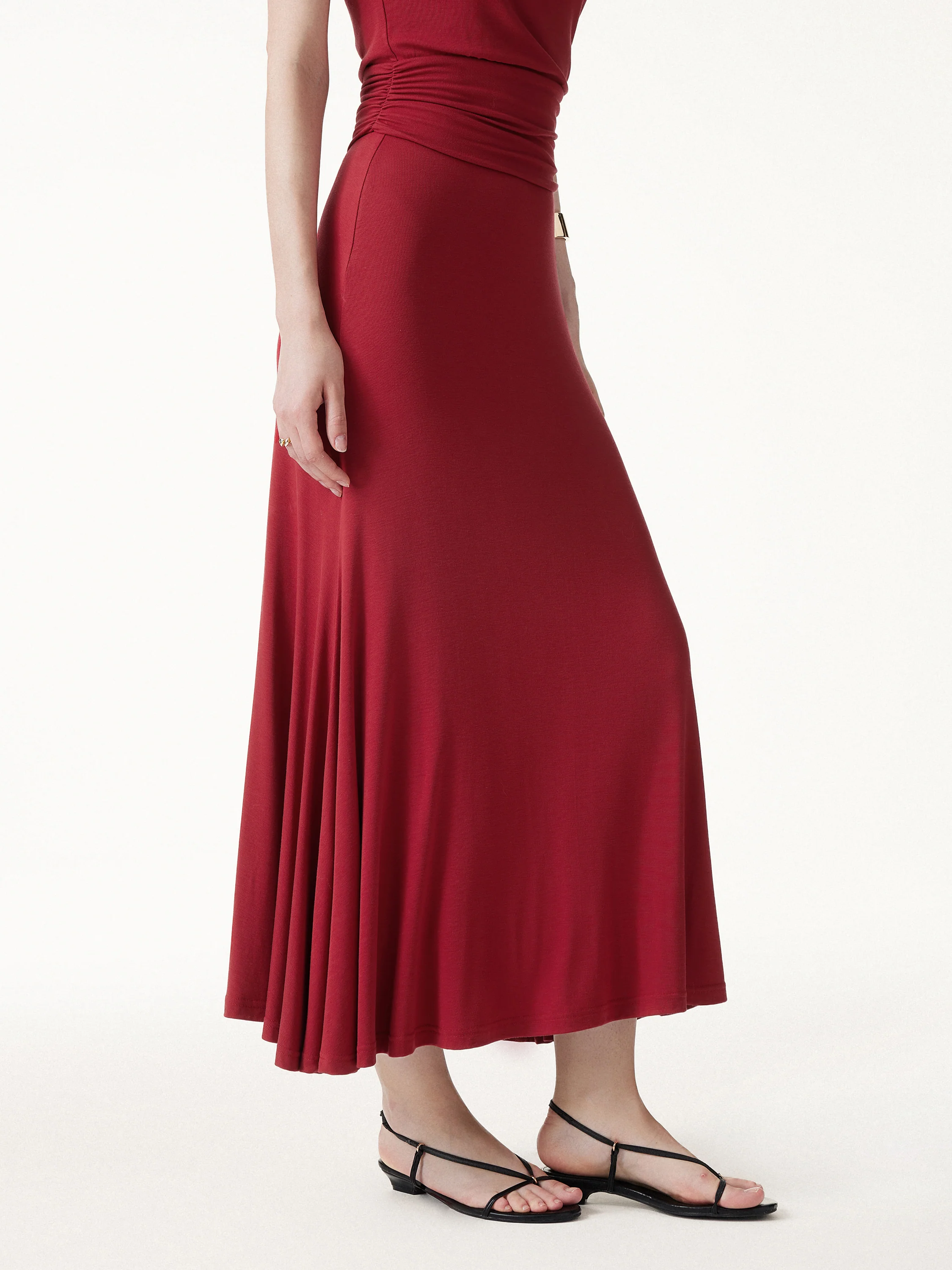 CoolTouch Flowy Maxi Flared Skirt - Image 3