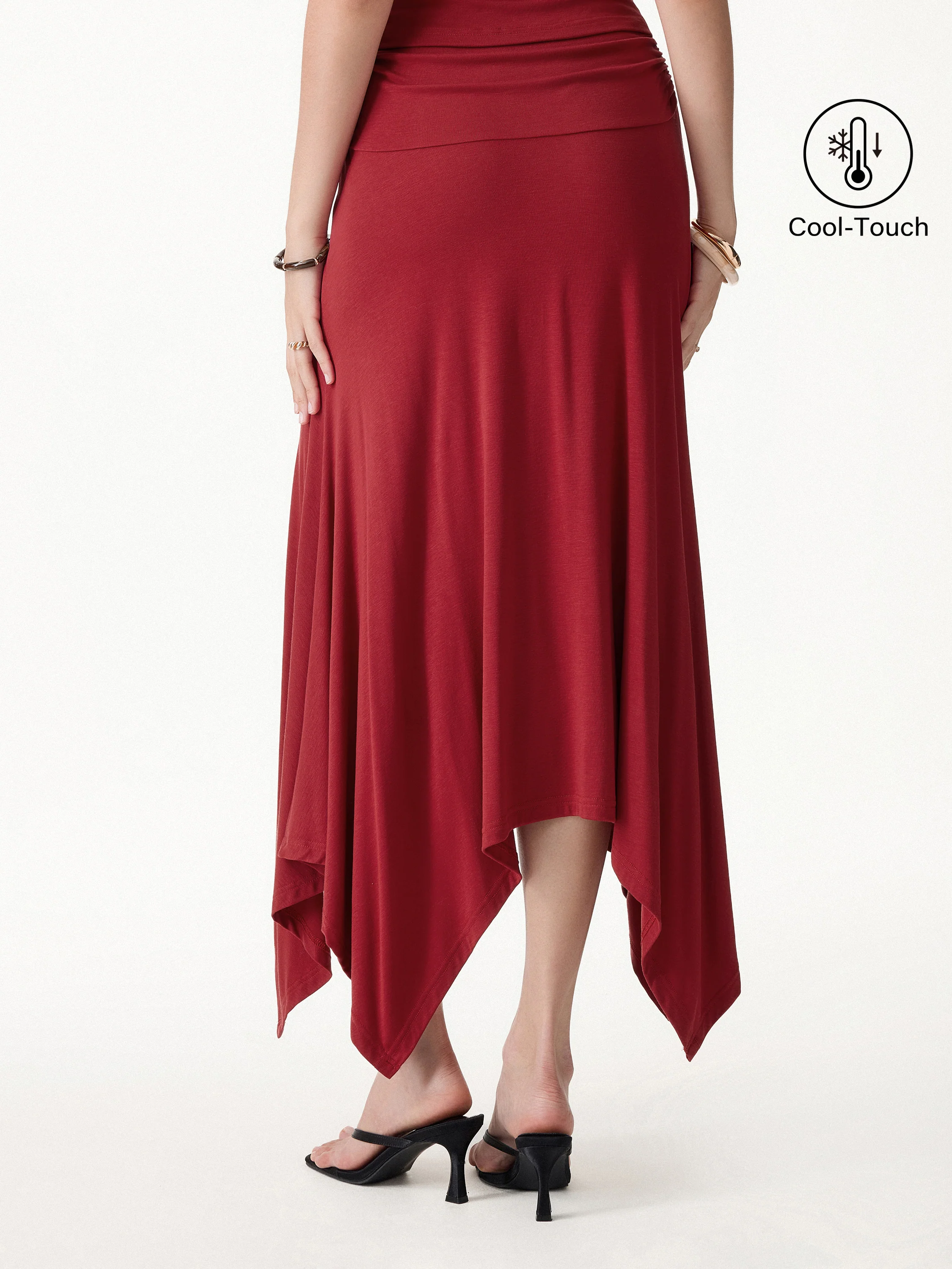 CoolTouch Handkerchief Hem Ankled Skirt - Image 4