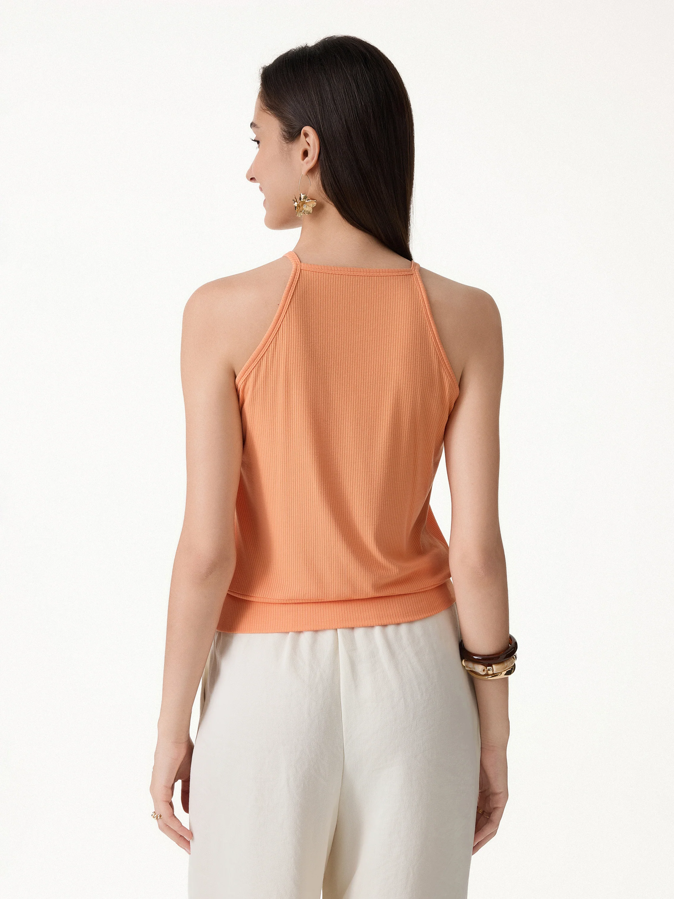 CoolTouch High Square Neck Banded Hem Bra Top - Image 4