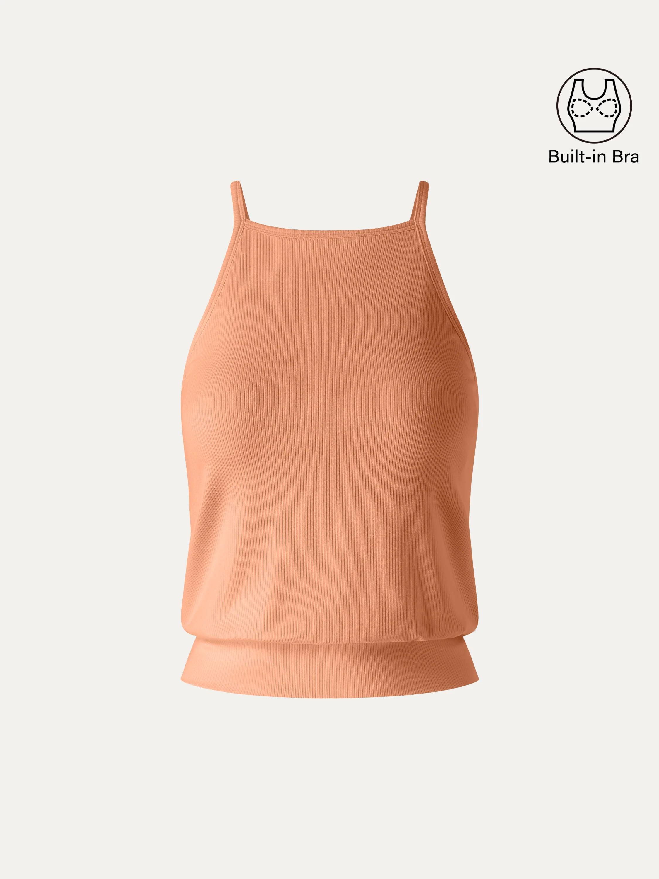 CoolTouch High Square Neck Banded Hem Bra Top - Image 6