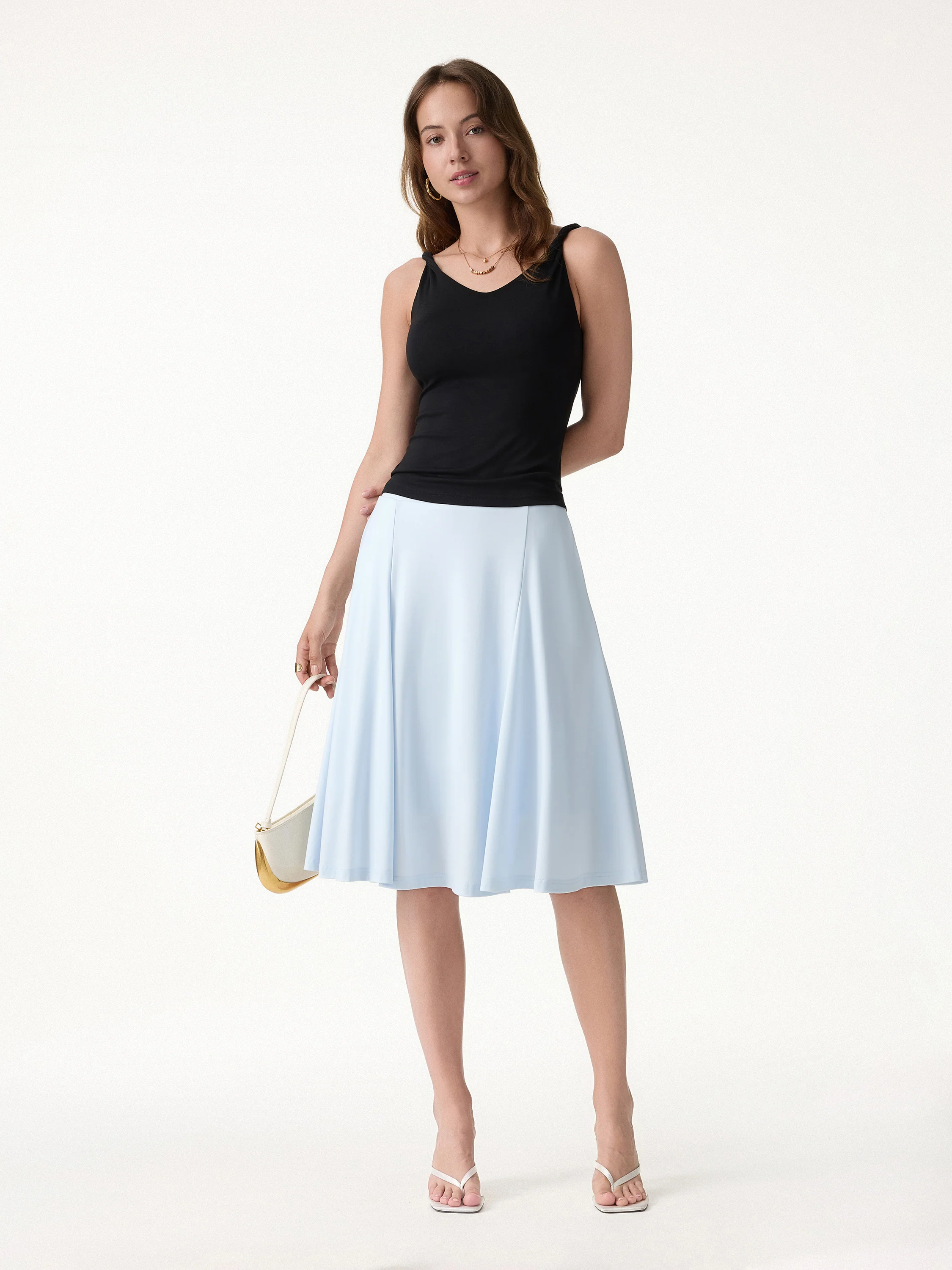 CoolTouch Midi Circle Flare Skirt with Pockets - Image 2