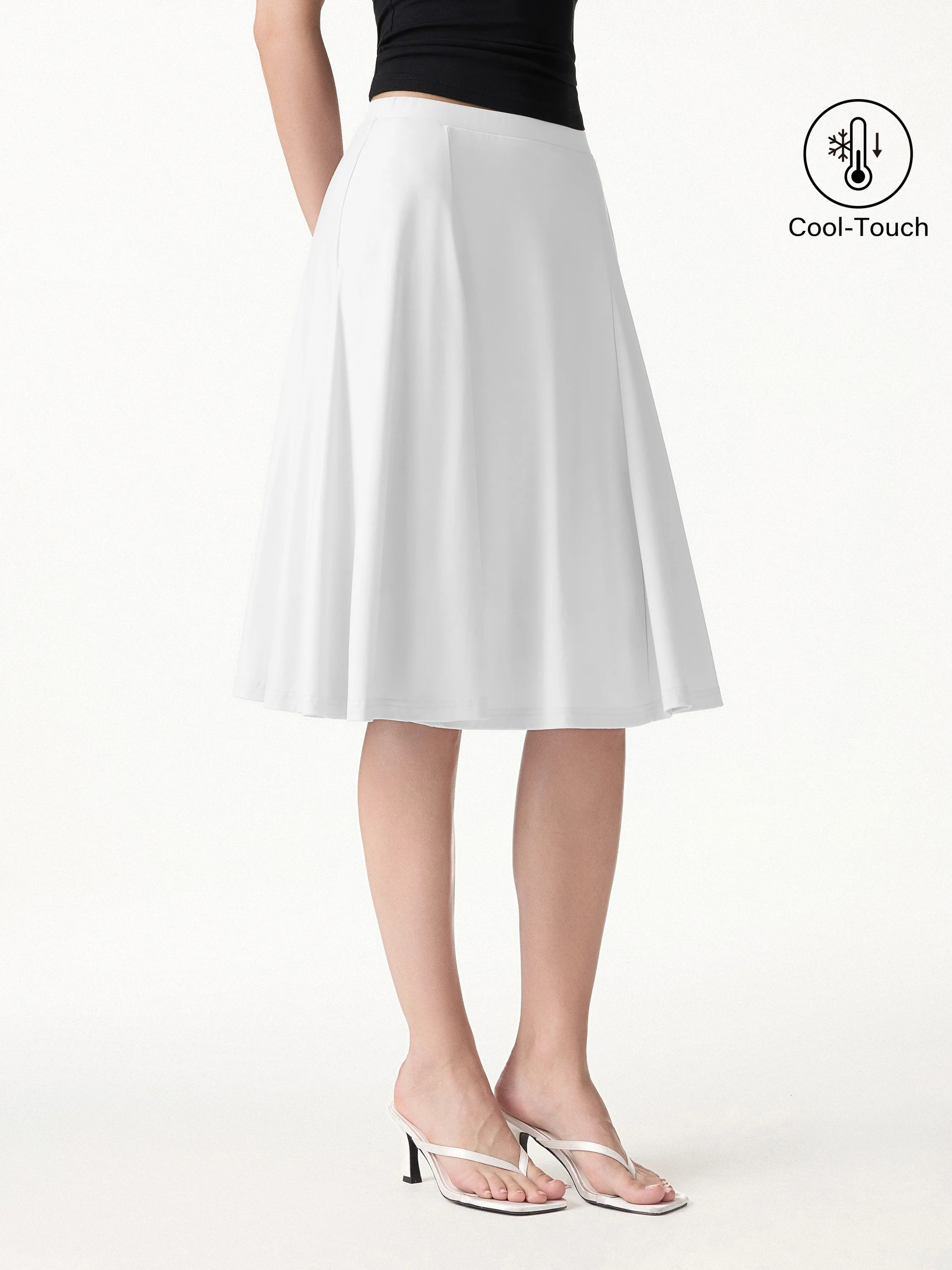 CoolTouch Midi Circle Flare Skirt with Pockets - Image 9