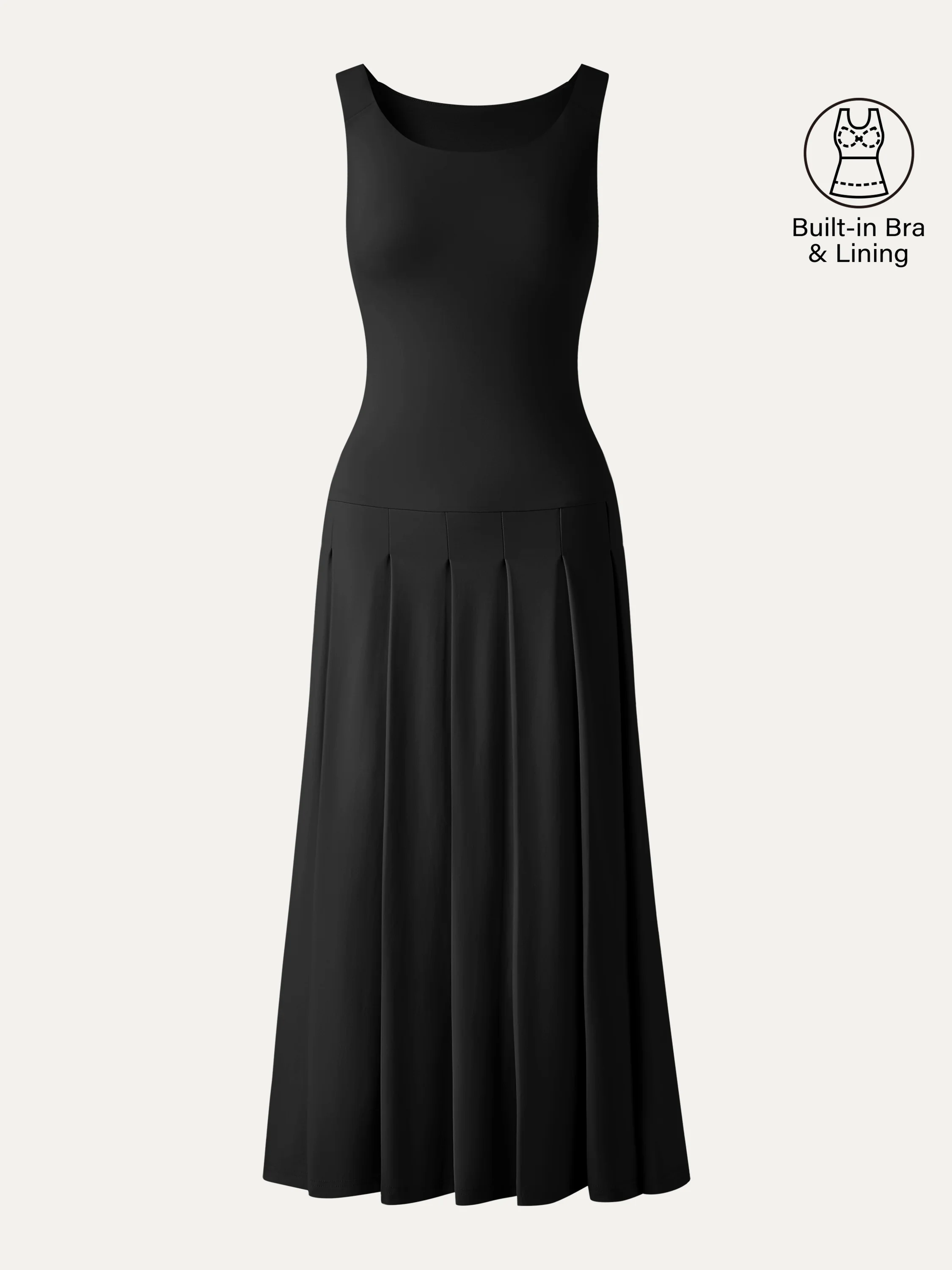 CoolTouch Multi-Wear Pleated Midi Bra Dress - Image 9