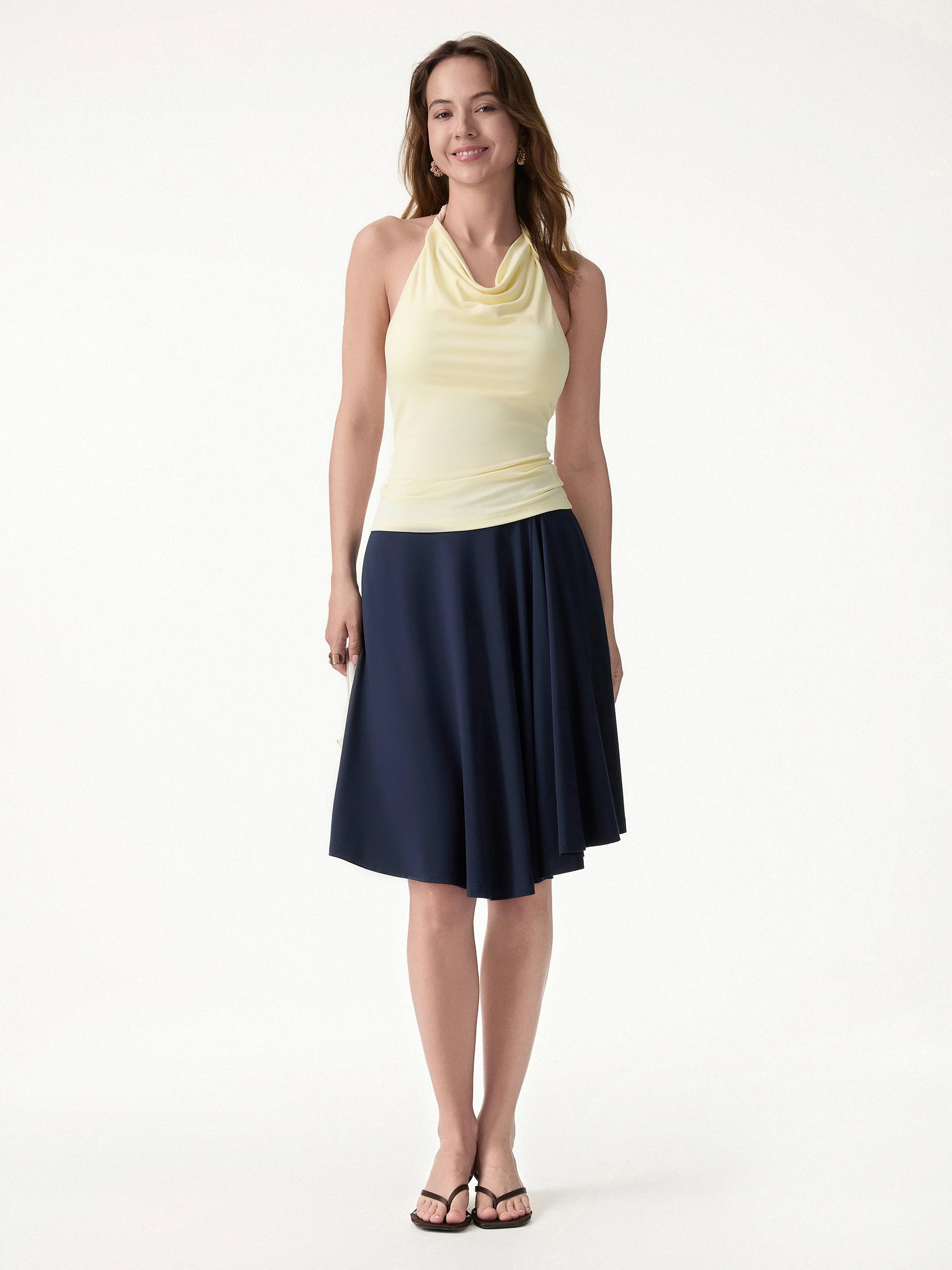CoolTouch Ponte Circle Skirt with Pockets - Image 2