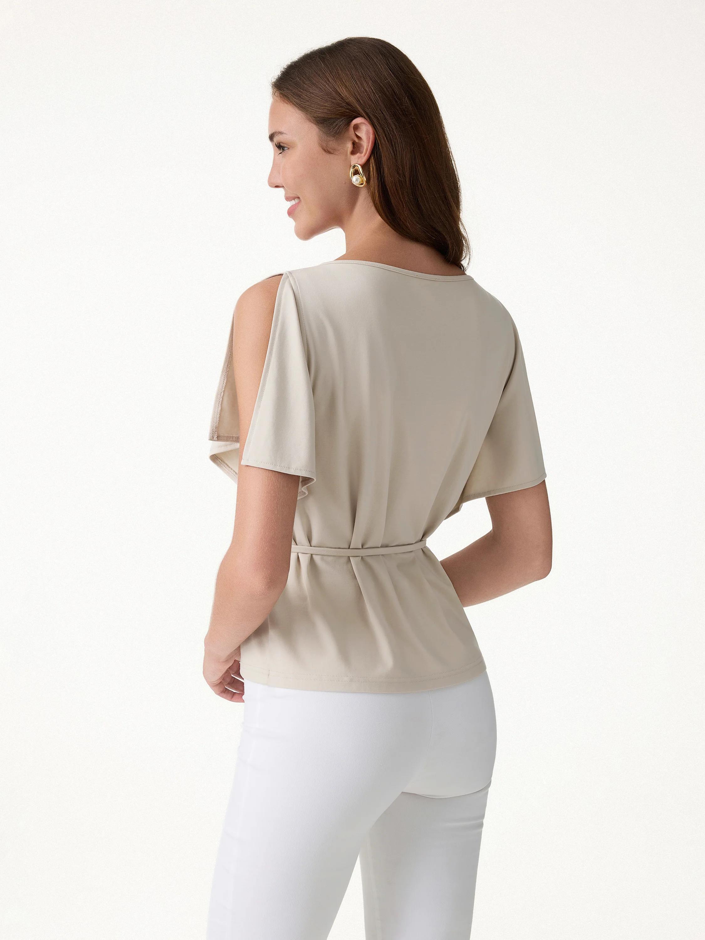 CoolTouch Relaxed Boatneck Self-Tie Top - Image 4