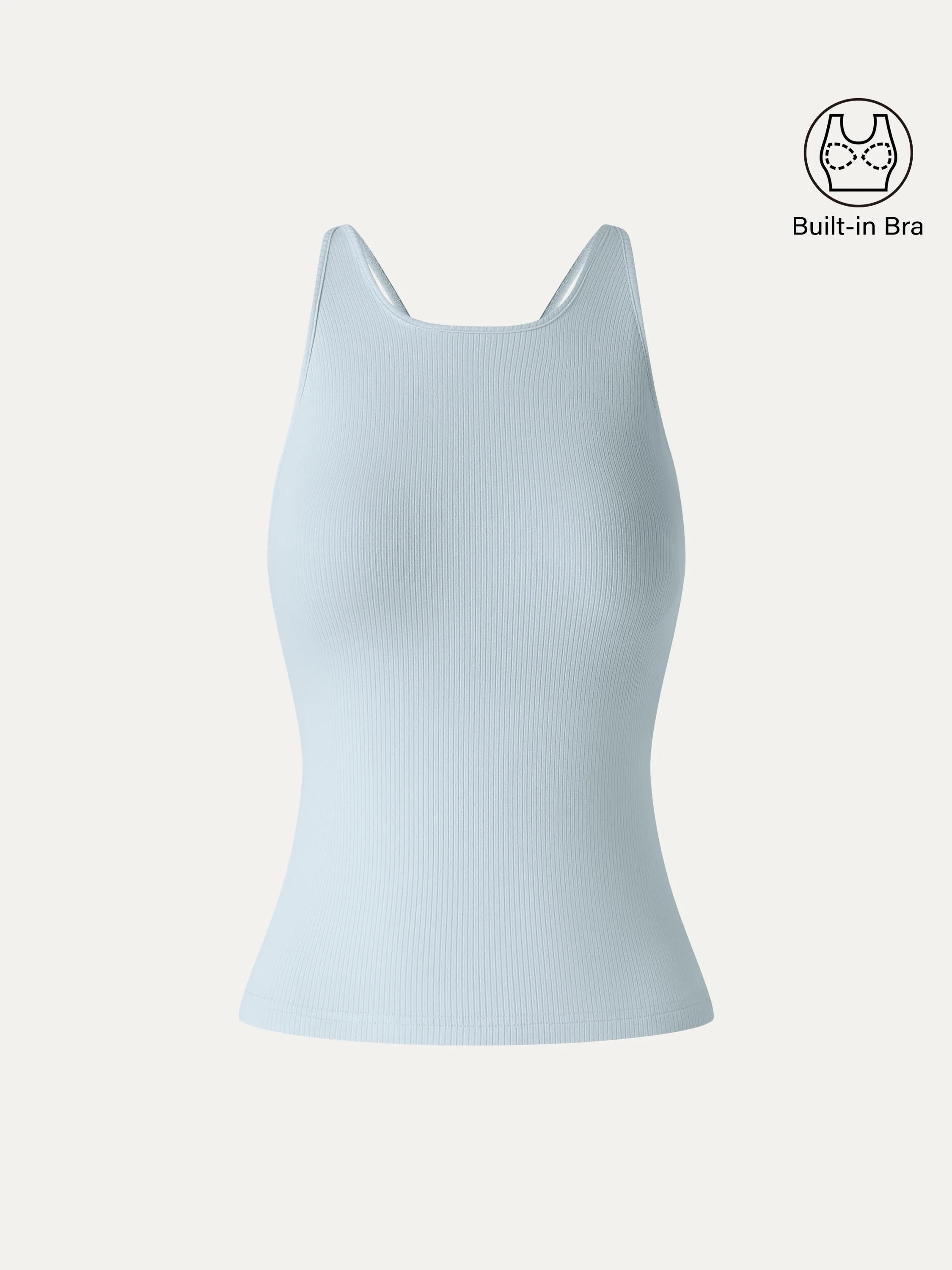CoolTouch Ribbed Racer Back Bra Tank - Image 8
