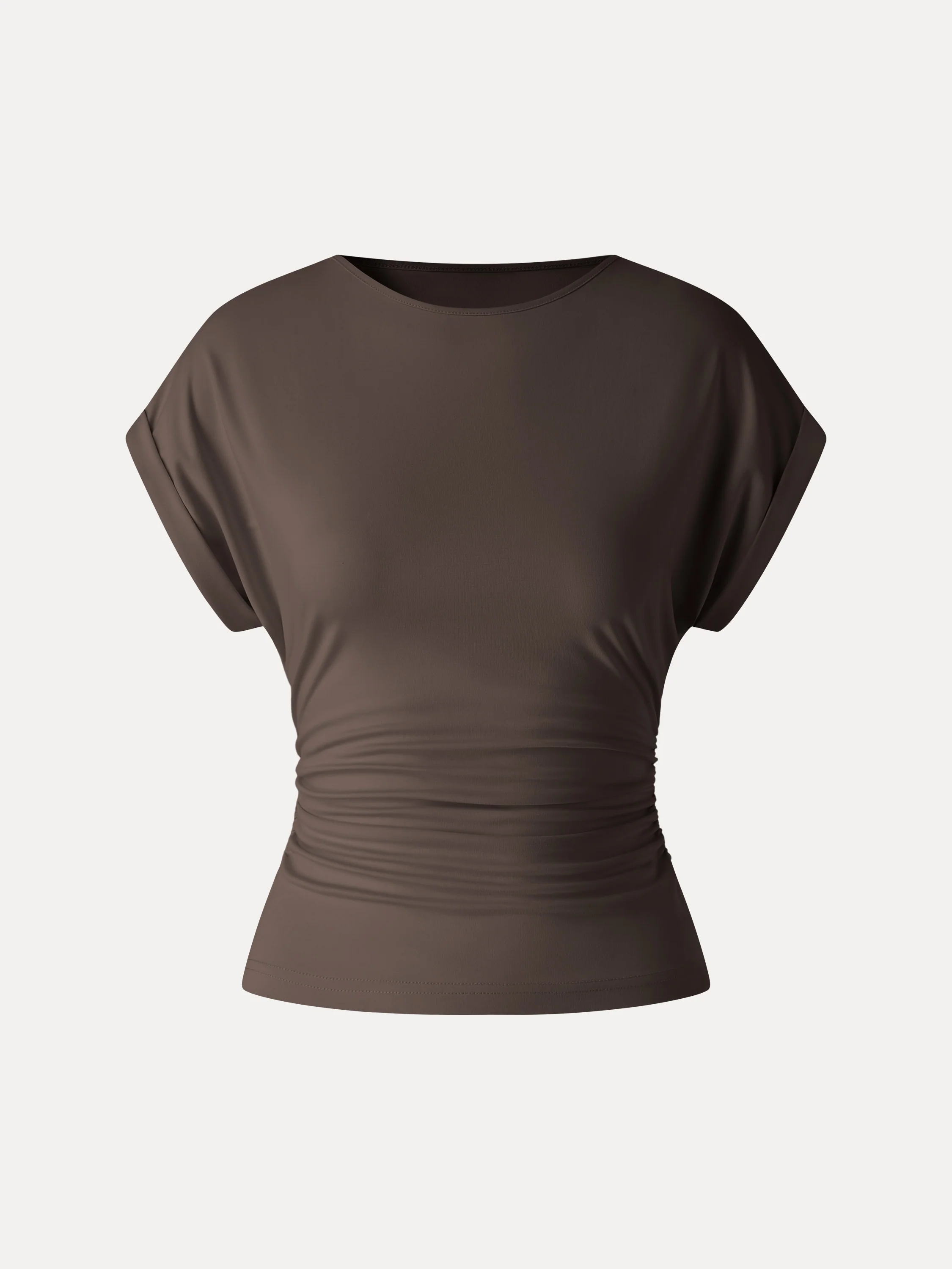 CoolTouch Round Neck Ruched Tee - Image 11