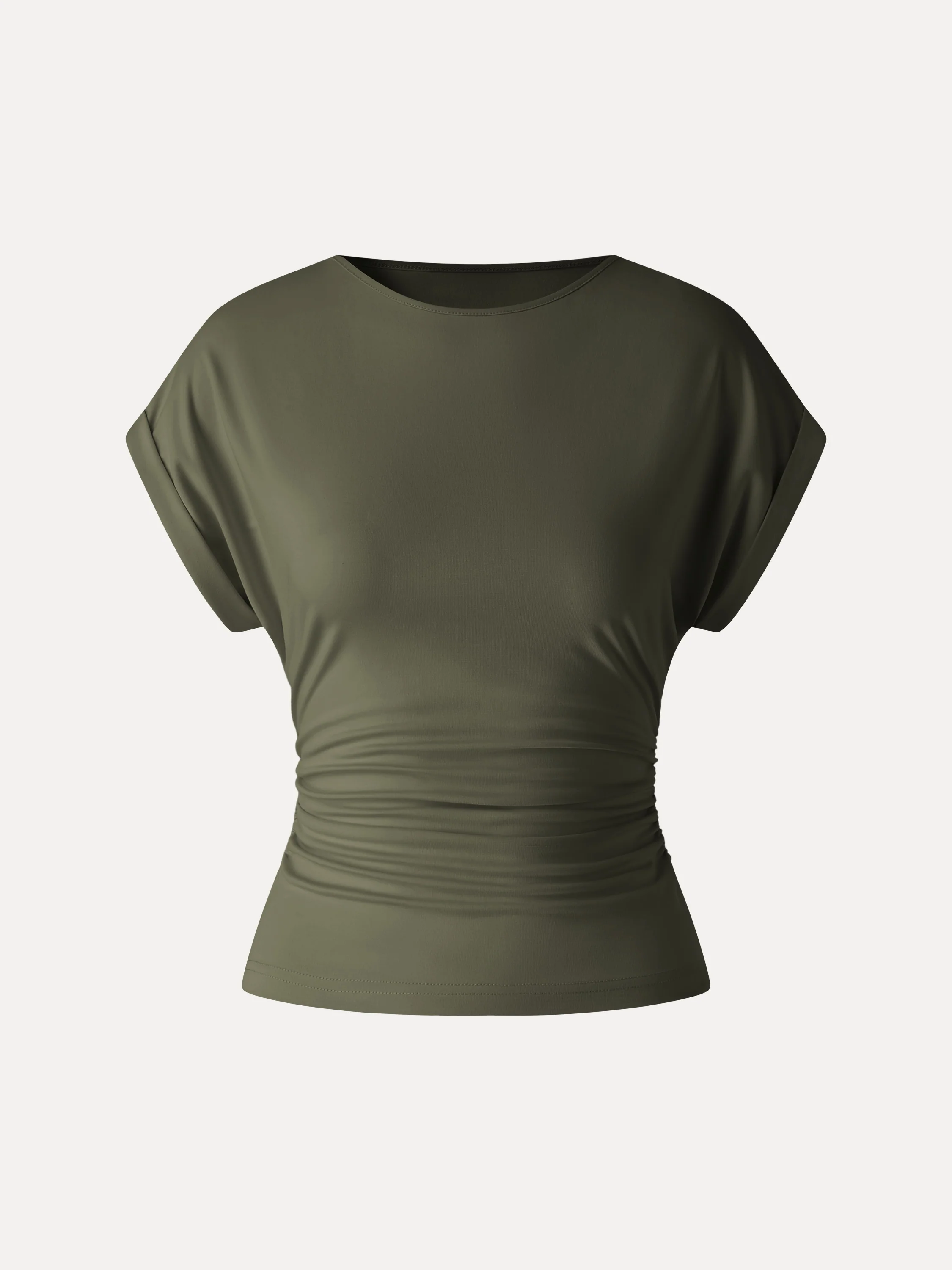 CoolTouch Round Neck Ruched Tee - Image 12