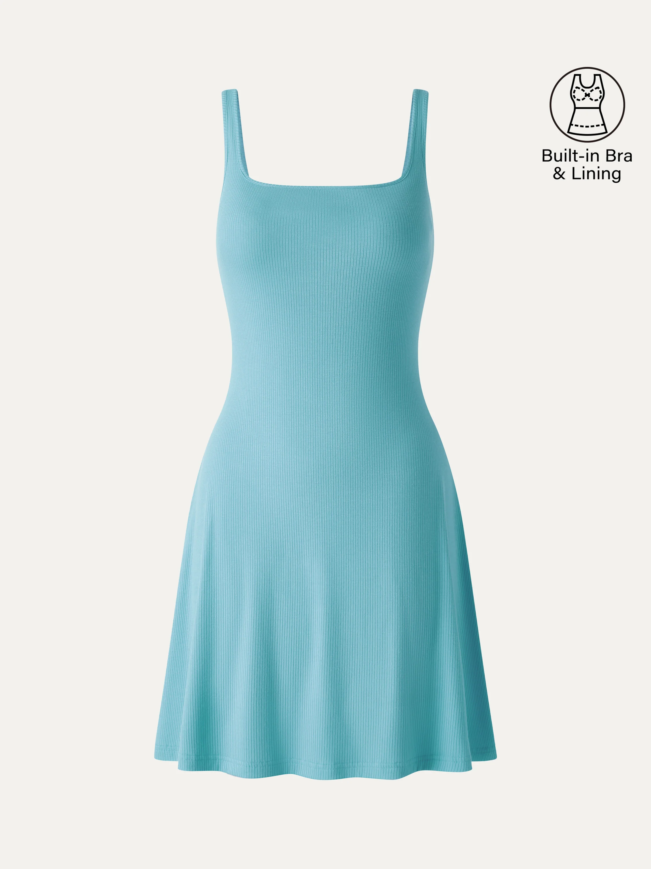 CoolTouch Square Neck Sleeveless Bra Dress - Image 11