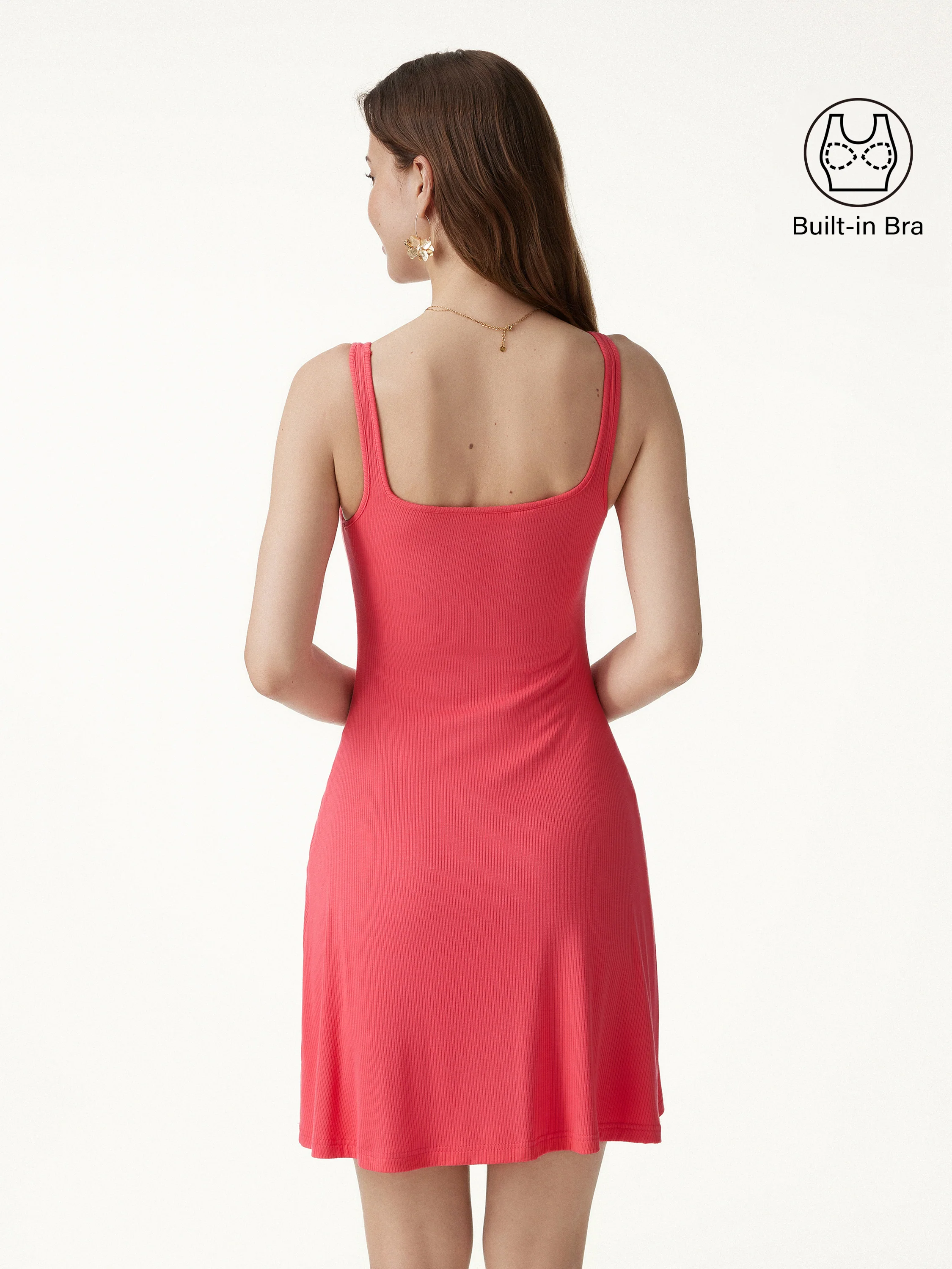 CoolTouch Square Neck Sleeveless Bra Dress - Image 4