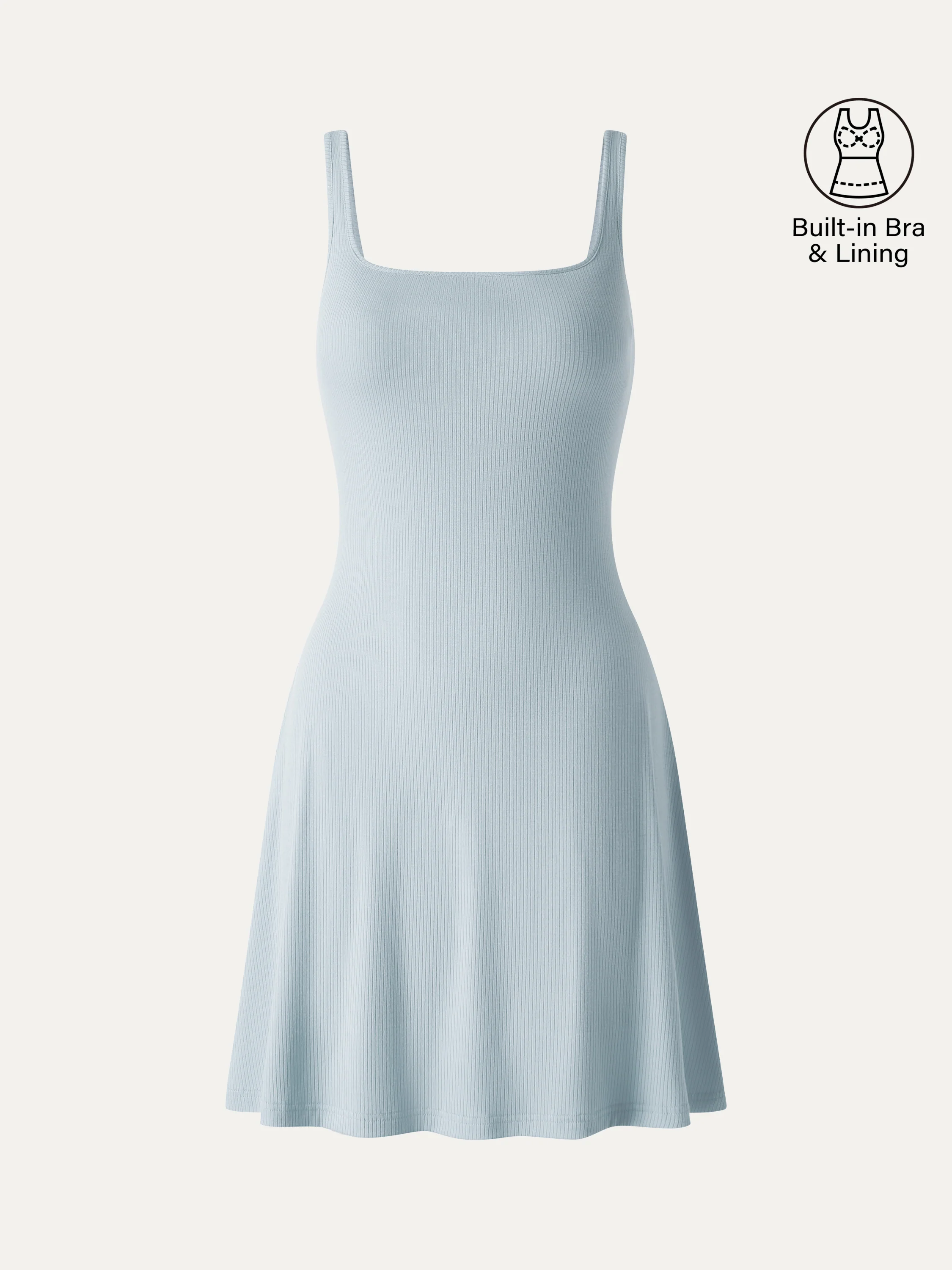 CoolTouch Square Neck Sleeveless Bra Dress - Image 9