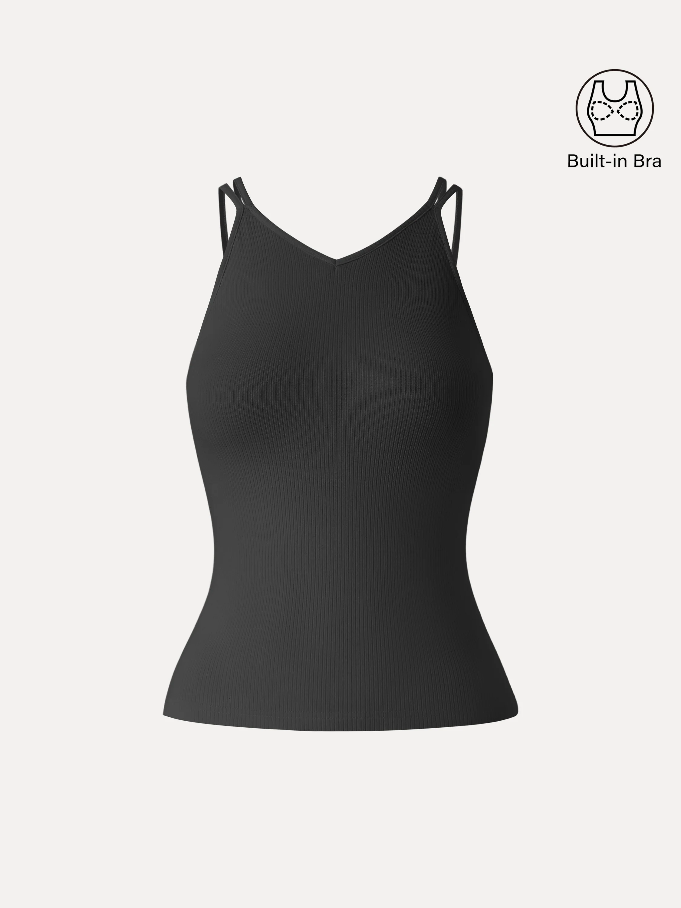 CoolTouch V-Neck Spaghetti Bra Tank - Image 10