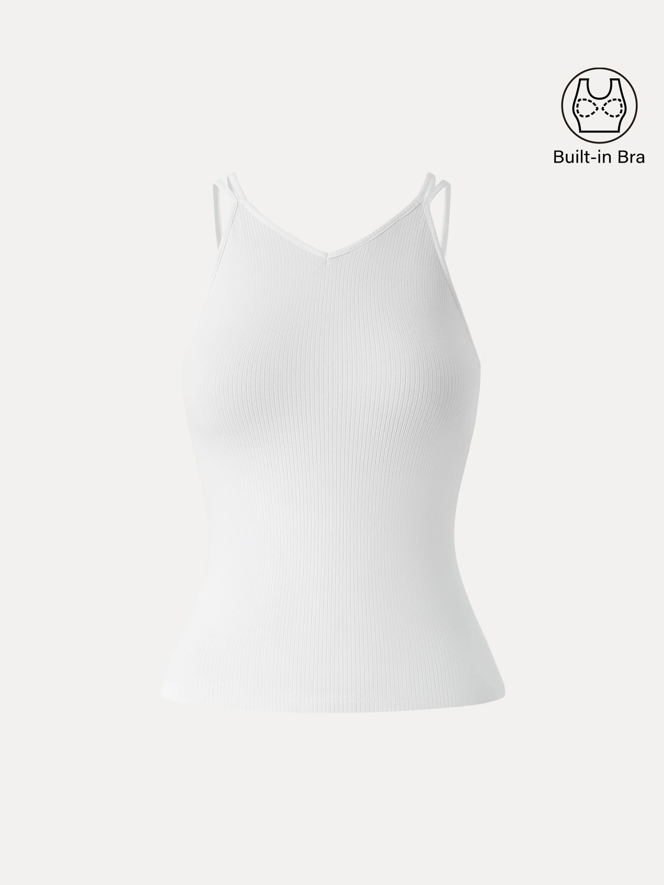 CoolTouch V-Neck Spaghetti Bra Tank - Image 7