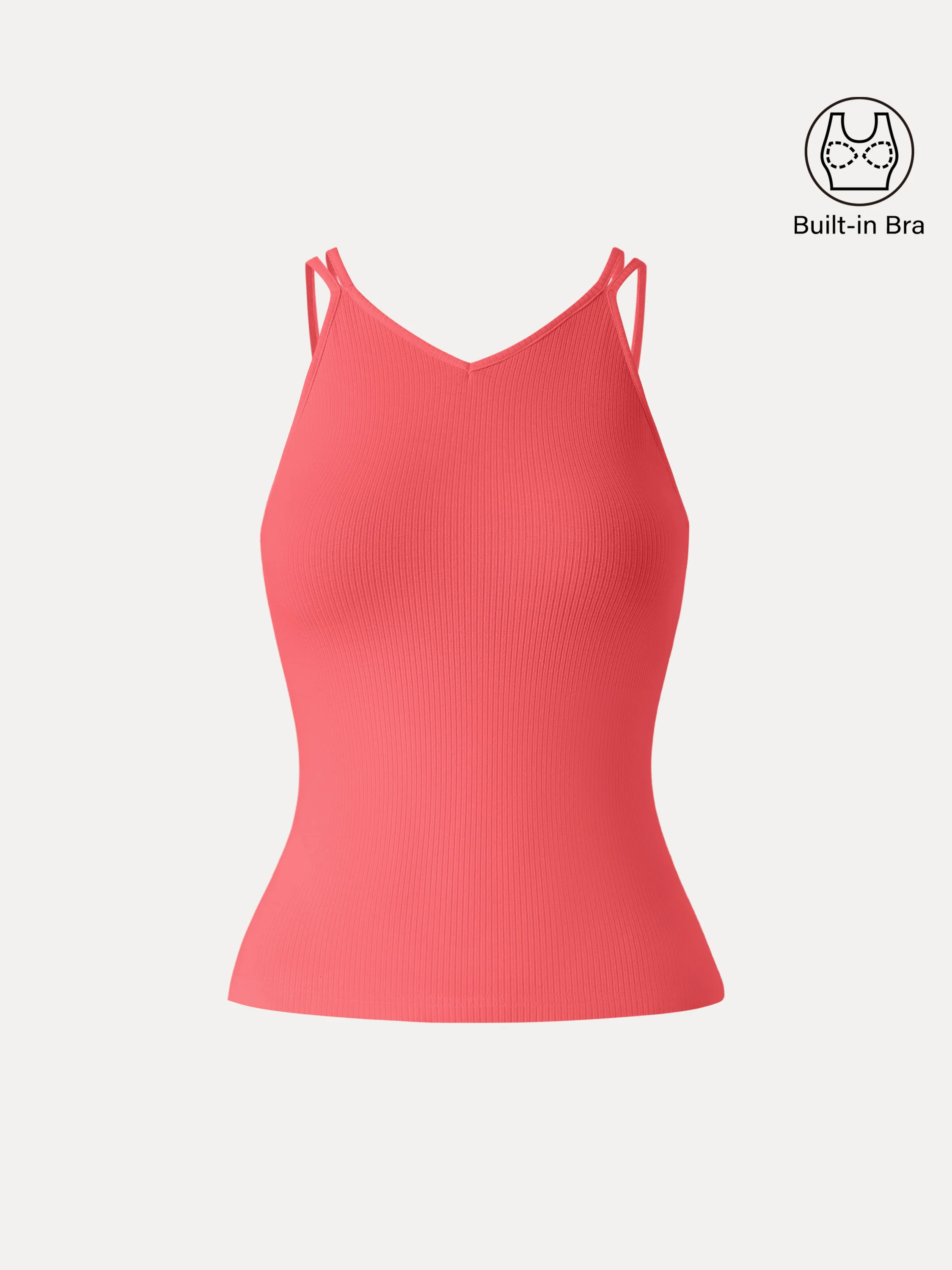 CoolTouch V-Neck Spaghetti Bra Tank - Image 9