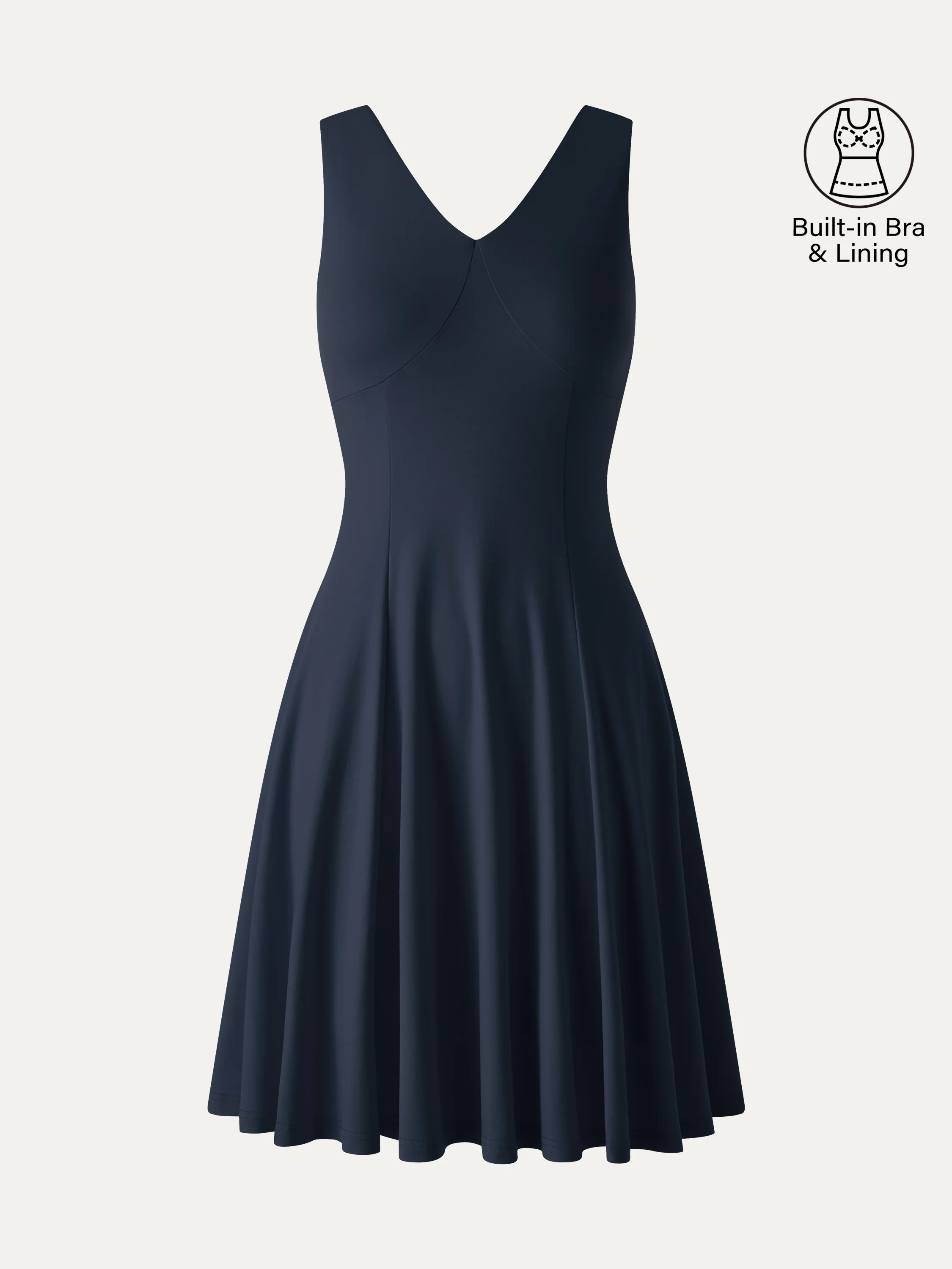 CoolTouch V-Neck Travel Mini Dress with Pockets - Image 7