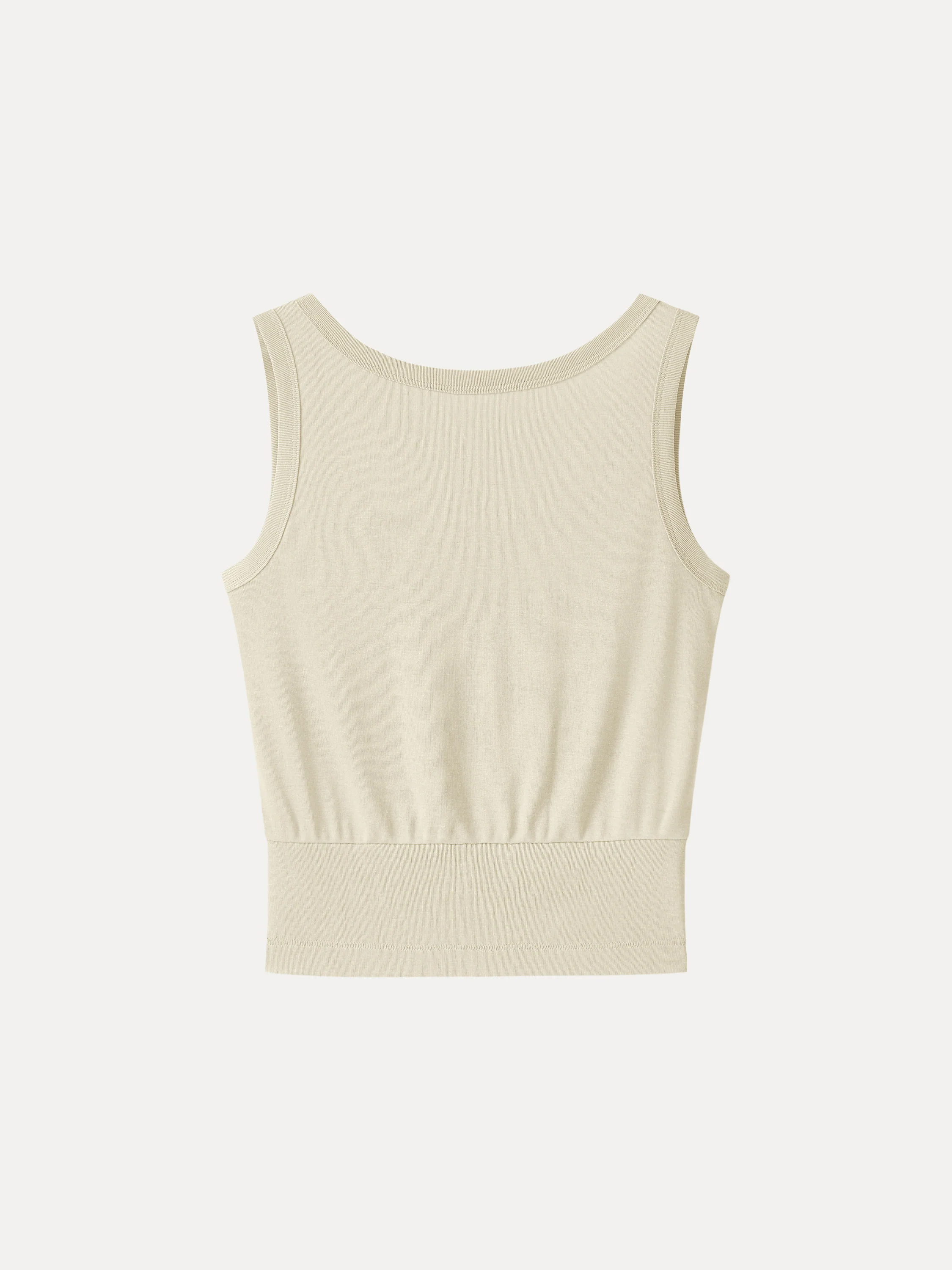 Cotton-Linen Blend Reversible Boatneck Low Back Top - Image 15